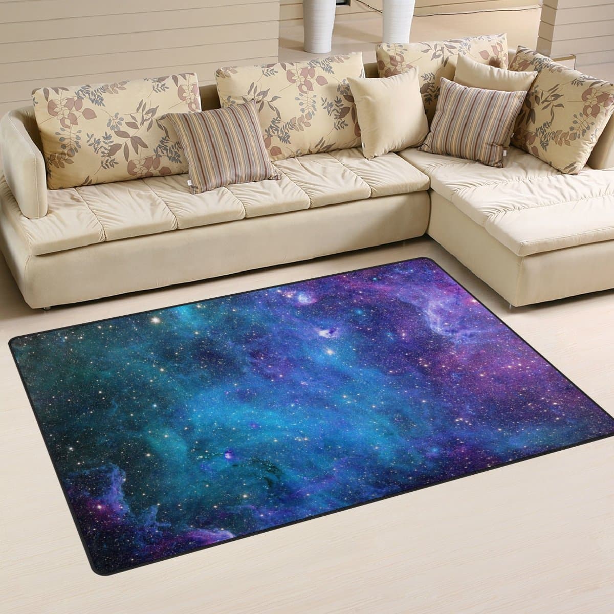 Space Universe Nebula Galaxy Starry Area Rug Rugs Non-Slip Indoor Outdoor Floor Mat Doormats for Home Decor 60 x 39 inches