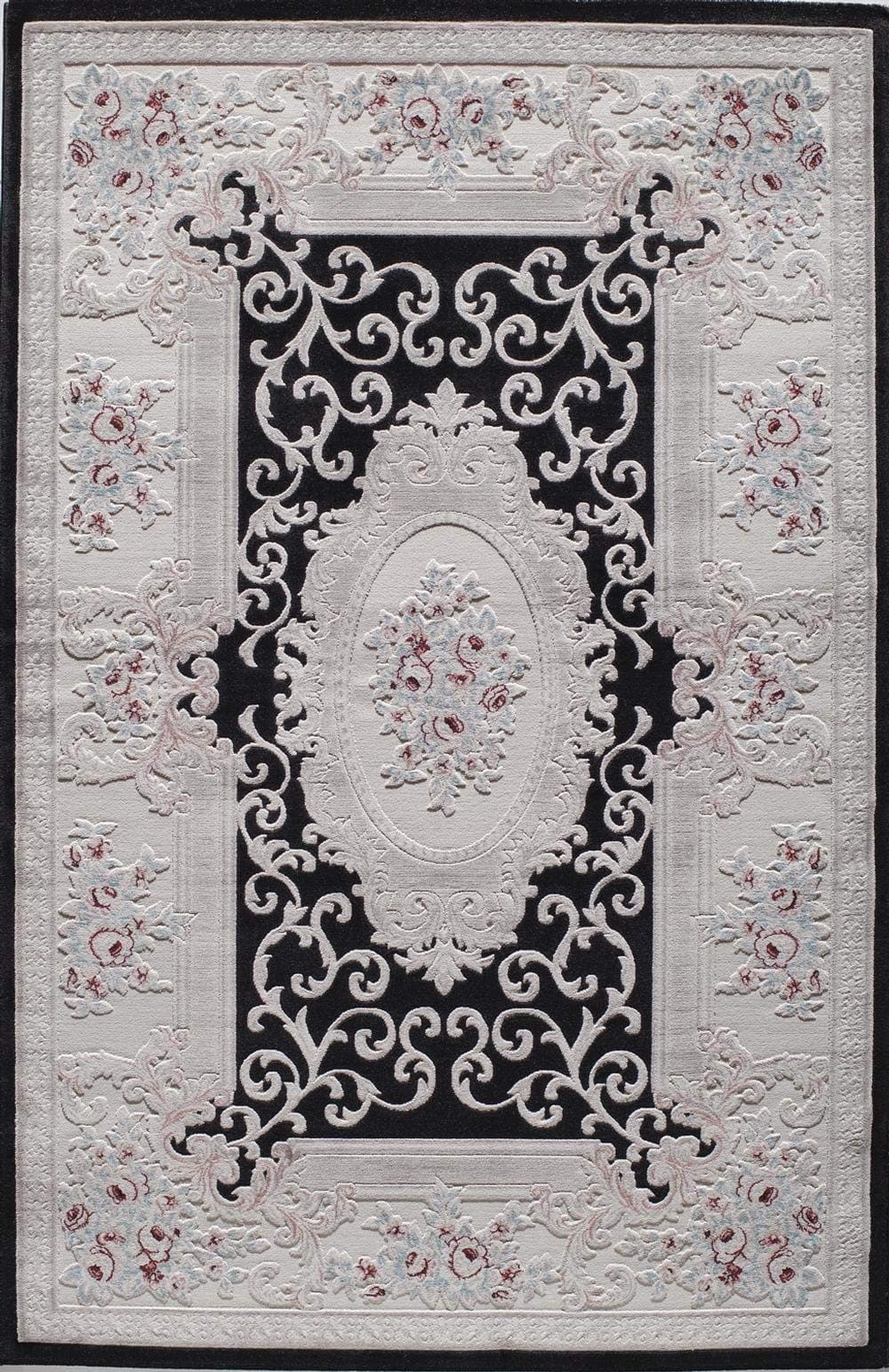 Rugs America KG100A Runner, 2'6" x 10', Black