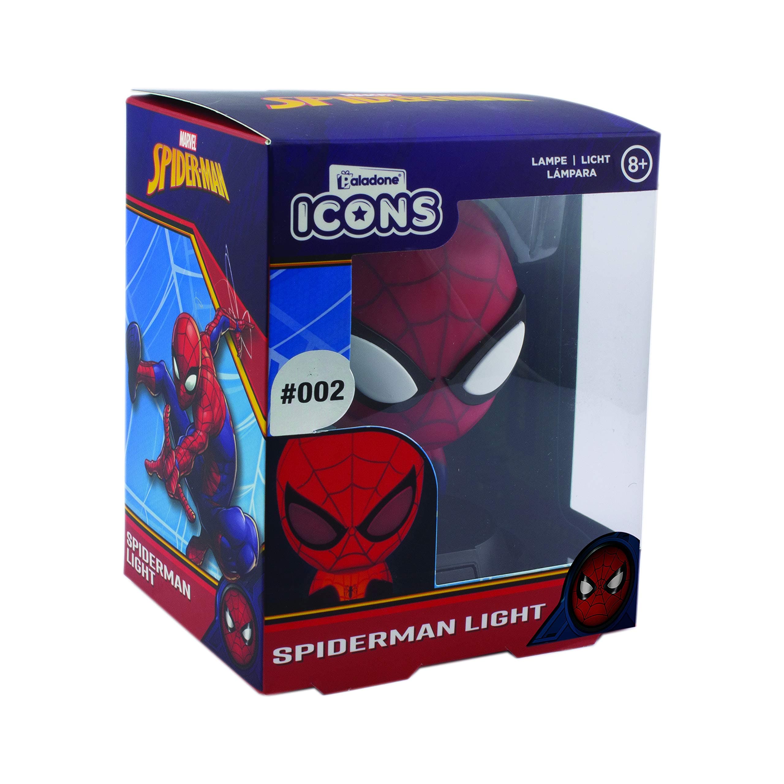 Paladone Spiderman Collectable Icon Lights | Ideal for Kids Bedrooms, Office & Home | Pop Culture Gaming Merchandise, Multicoloured