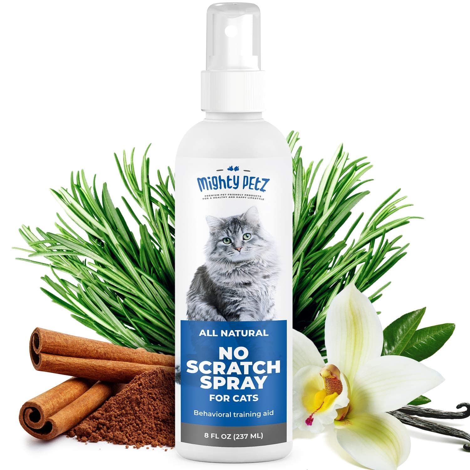 - Mighty Petz Cat Deterrent Spray - Cat Indoor Repellent for Furniture, Plants, Couch Protector. Safe, Non-Toxic Anti Scratch Spray Made with Natural Ingredients: Vanilla Cinnamon, 8 oz