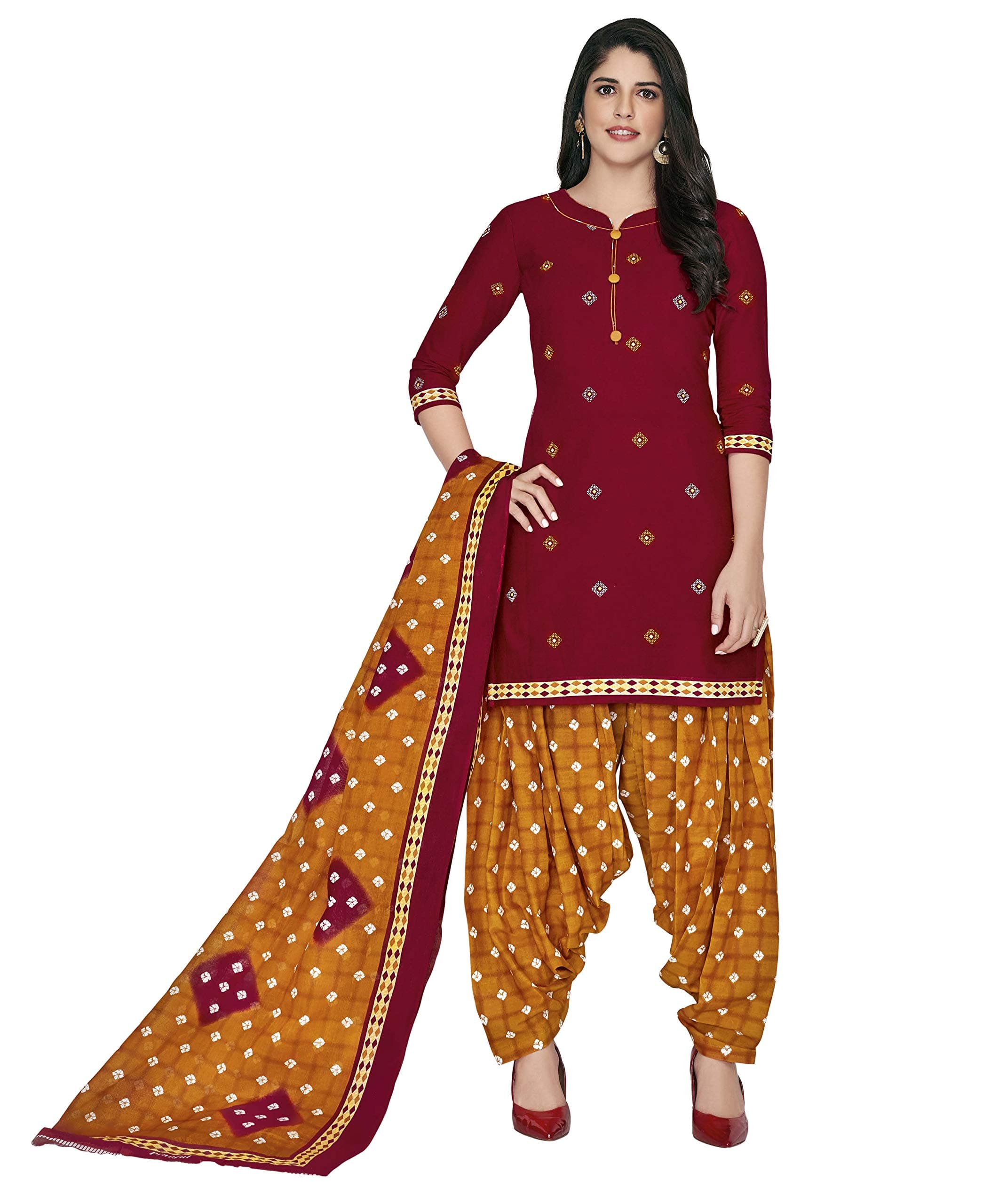 Women's Cotton Printed Readymade Salwar Suit