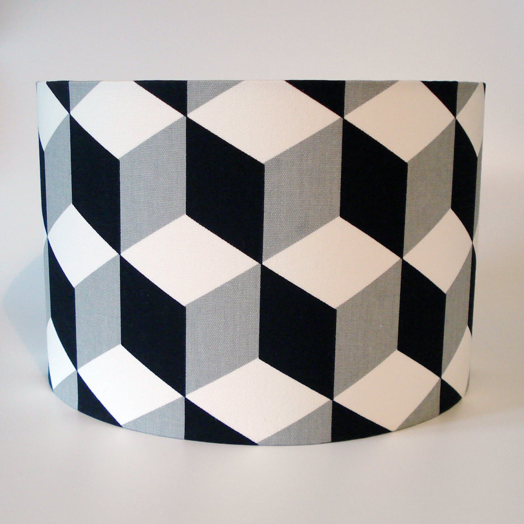 RAW DESIGN UK LTDBLACK & WHITE GEOMETRIC FABRIC CEILING LIGHT OR LAMP SHADE