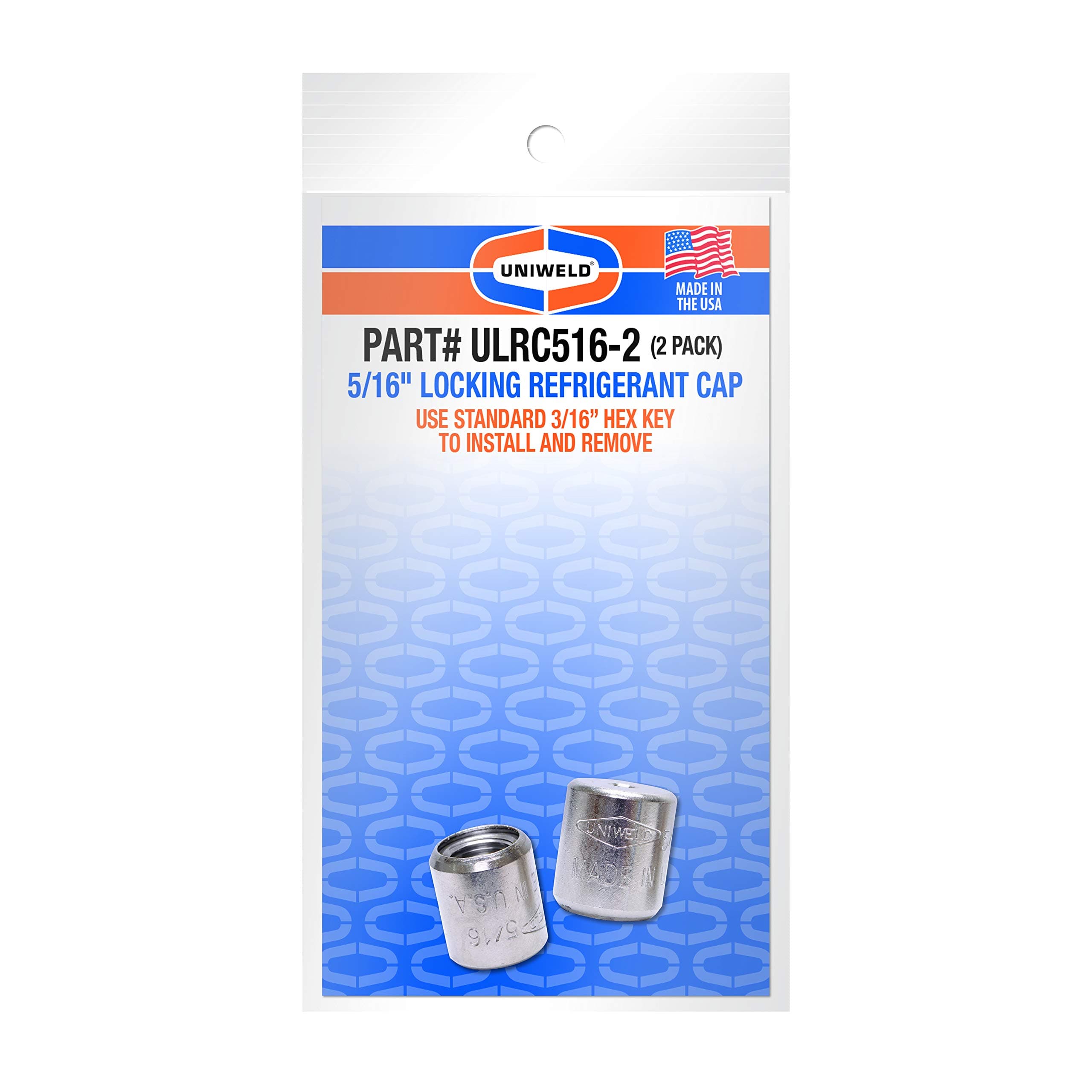 UniweldULRC516-2 Locking Refrigerant Cap 5/16" (2 Pack)