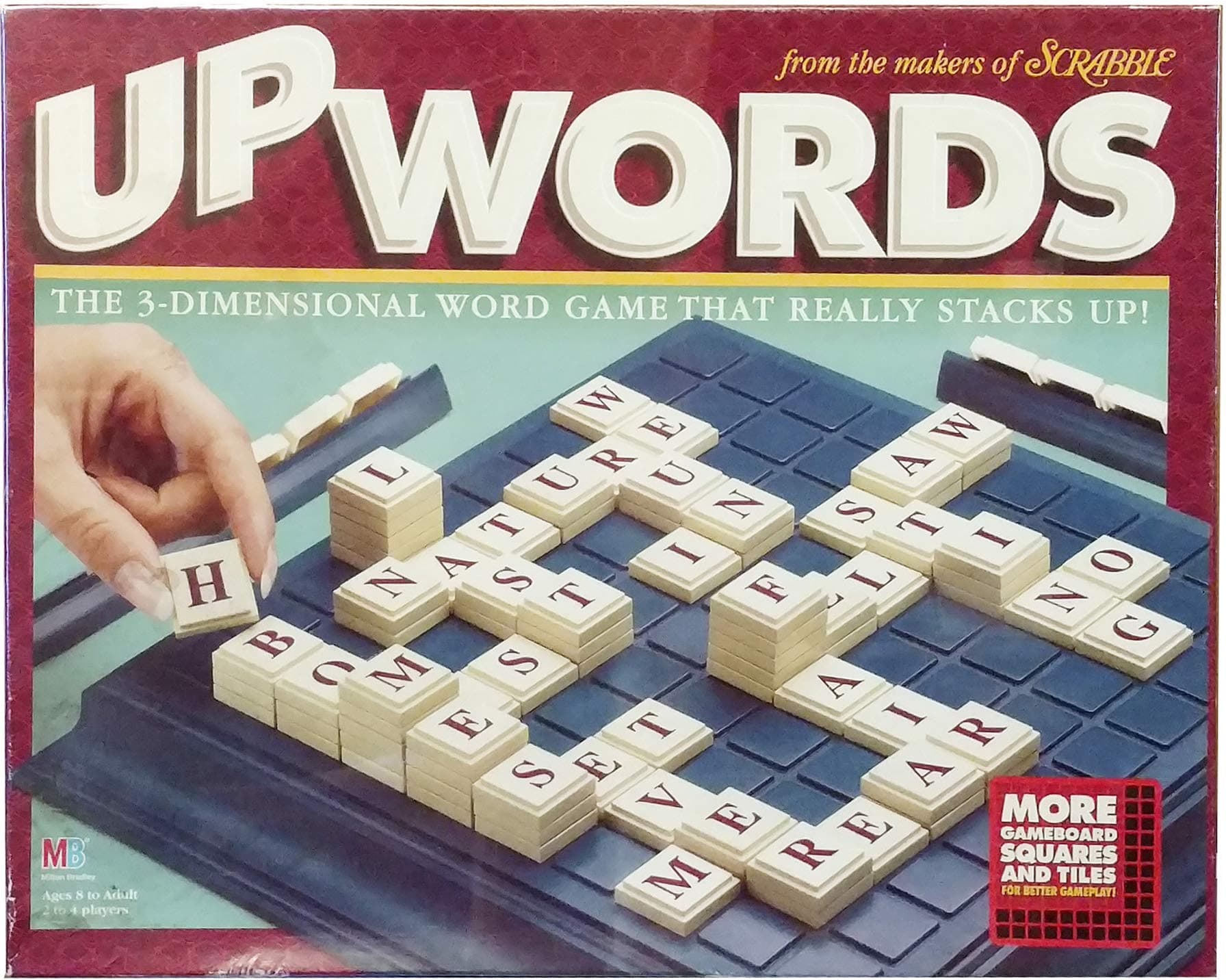 Upwords 3-Dimensional Word Game 1997 Edition with 100 Tiles