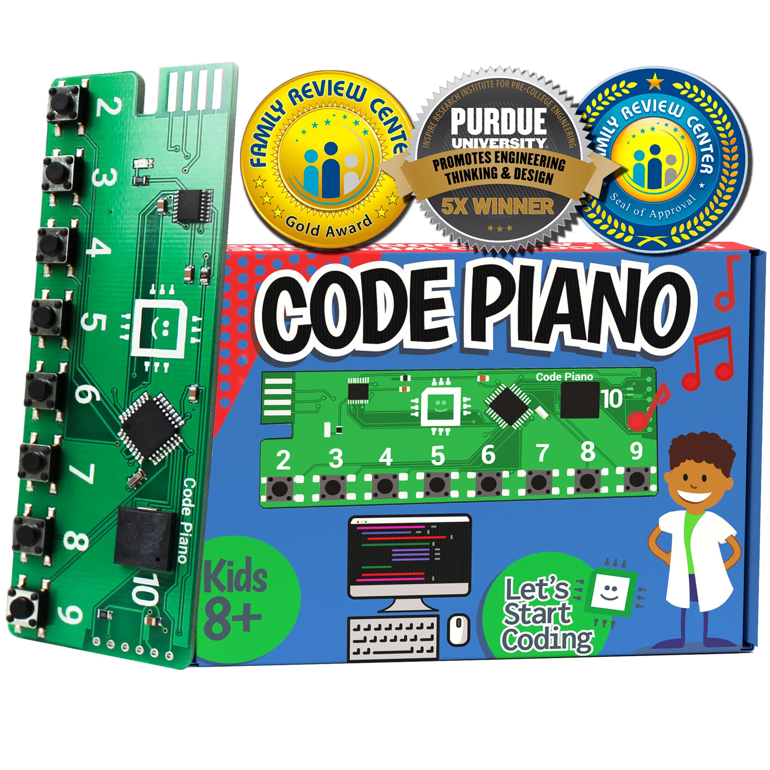Code Piano S.T.E.M. Toy for Kids 8-12 | Learn Real and Technology Skills | Includes Access to 20+ Online Projects & Songs That Teach Block and Typed Programming