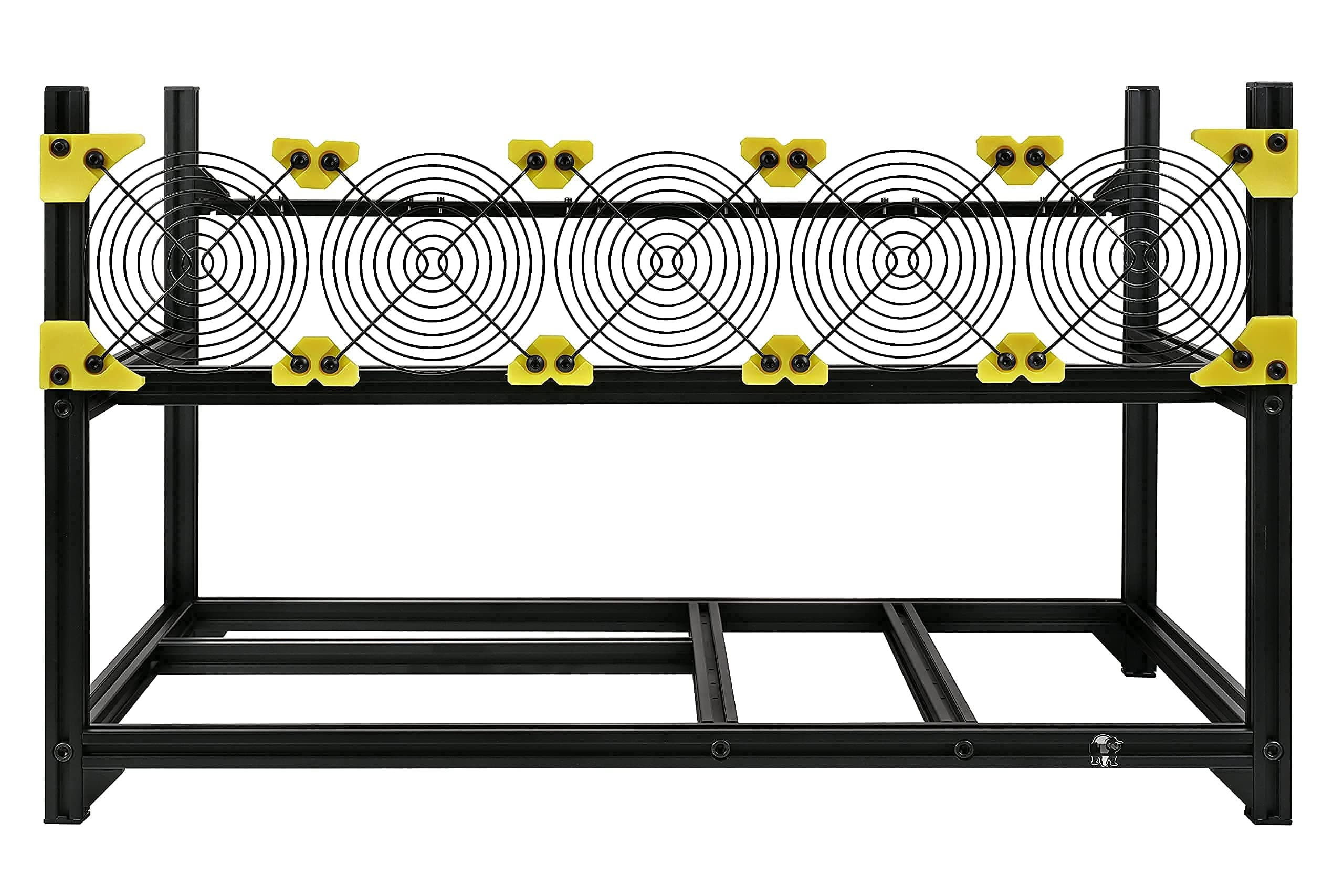 V3C 6-GPU Mining Case Aluminum Stackable Mining Rig Open Air Frame Case with Fan Mount - Ethereum(ETH,ETC)/ZCash(ZEC)/Monero(XMR)/Bitcoin(BTC)/Siacoin(SC)