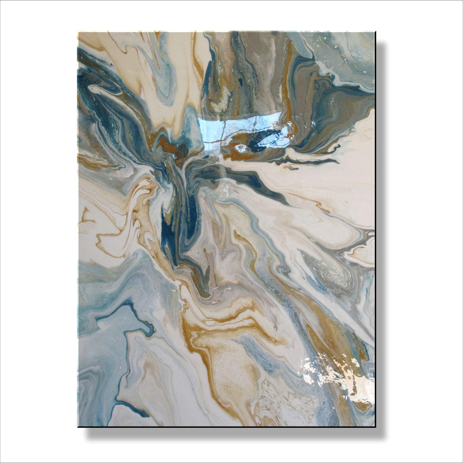 ELOISE WORLD STUDIO Abstract Modern Canvas Painting Limited Edition Framed Resin Coated