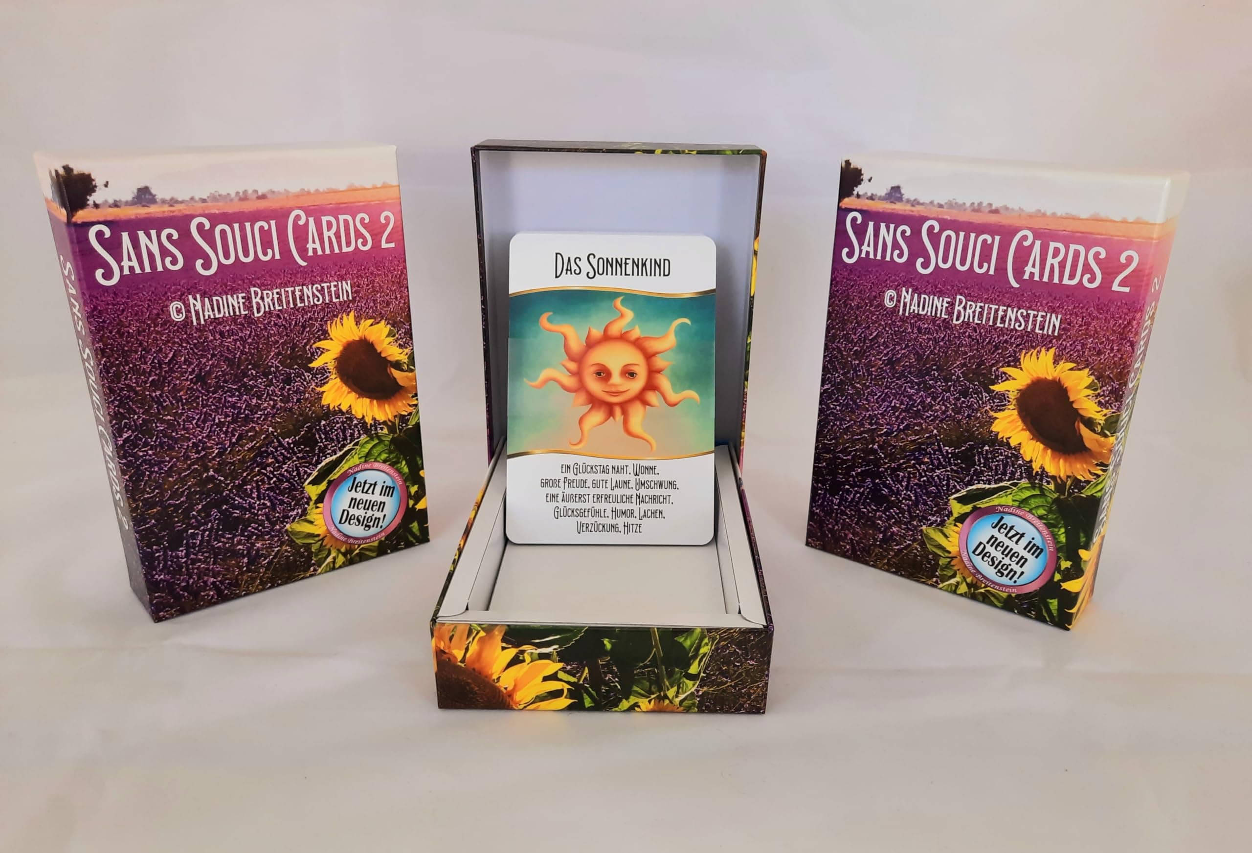 Nadine Breitenstein Sans Souci Cards 2, Oracle Cards - 54 High-Gloss Cards in Box, German, Unique Illustrations, Linen, Aged 0+, Tabletop Game