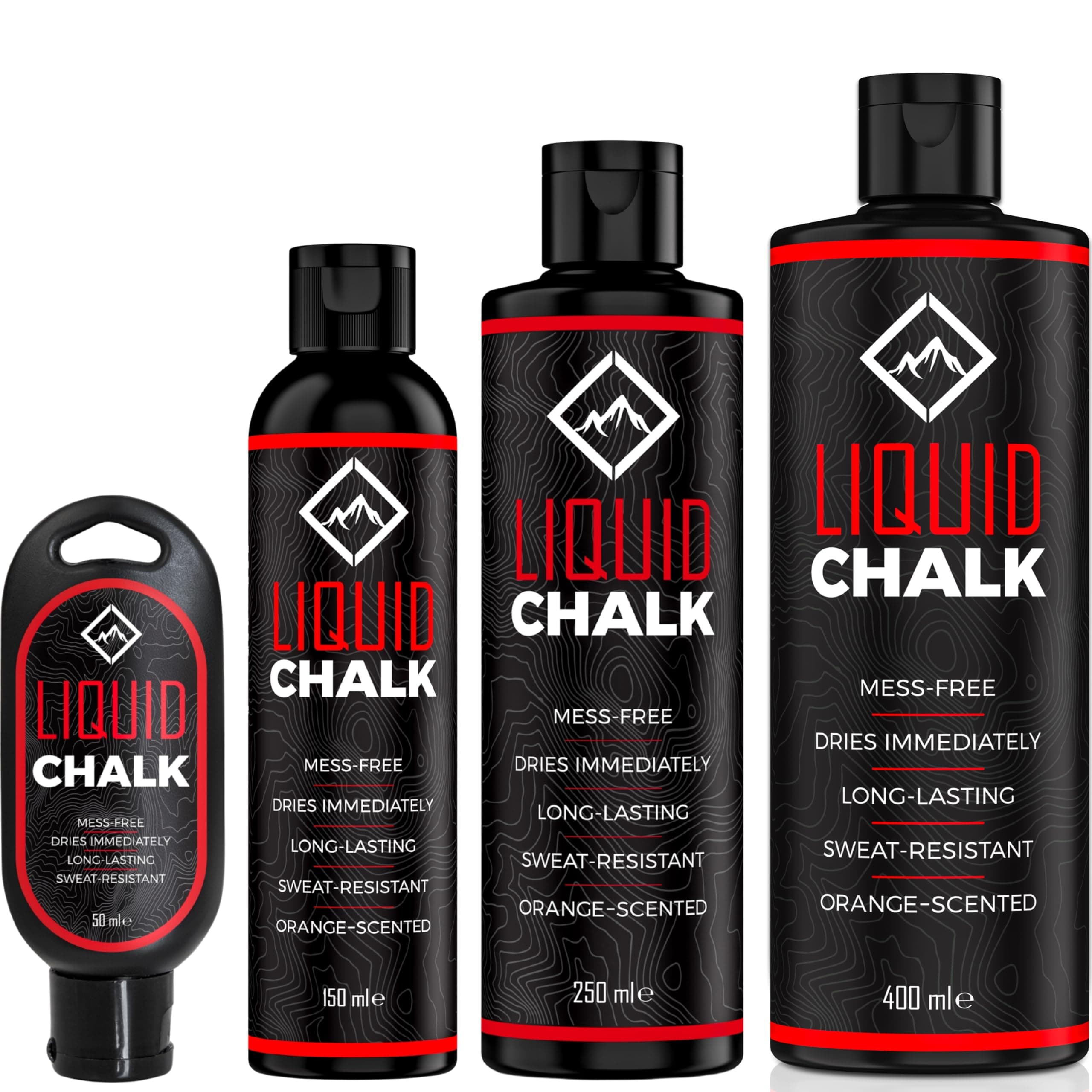 SURVIVOR Liquid Chalk – Liquid Grip for Rock Climbing, Weight Lifting, Bouldering, Gymnastics & More - Improves Grip During Workout Training Using Climbing Holds, Bars, & More (50ML Liquid Chalk)
