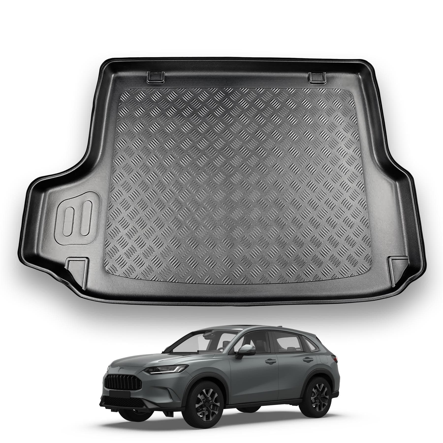 NOMAD Honda ZR-V (2023+) Boot Liner Tailored Fit Car Floor Mat Protector Non Slip Waterproof Raised Edges Compatible Custom Fit Accessory Black Dog & Pet Friendly Easy Install All-Weather