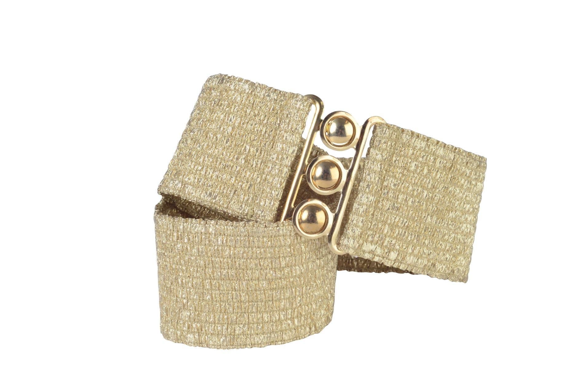 Square Up 2.25 Inch Wide Elastic Fabric Stretch Cinch Belt with 3 Ring Clasp