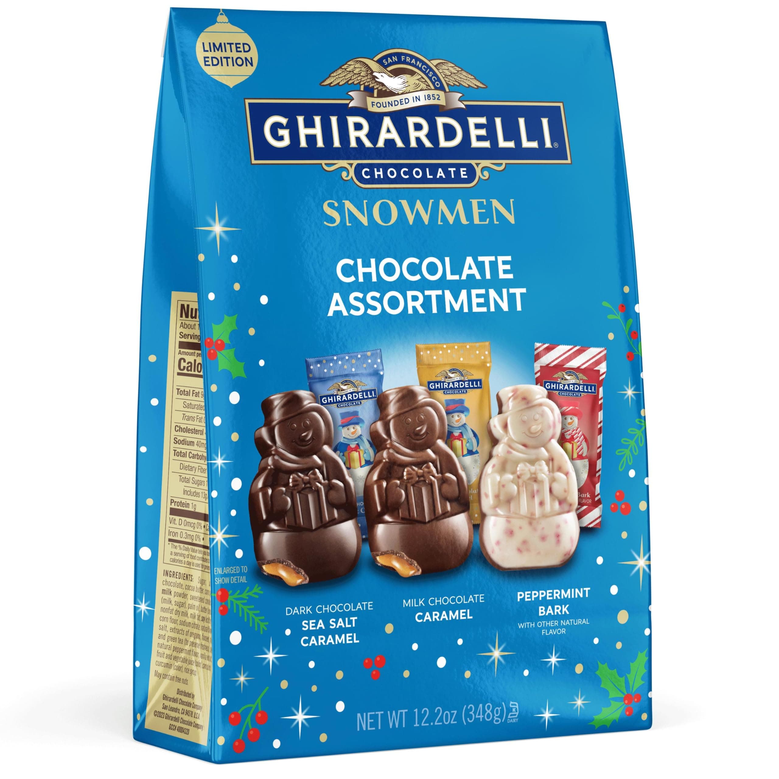 Ghirardellli Chocolate Snowmen Assortment for Easter Candy, 15.3 Oz Bag