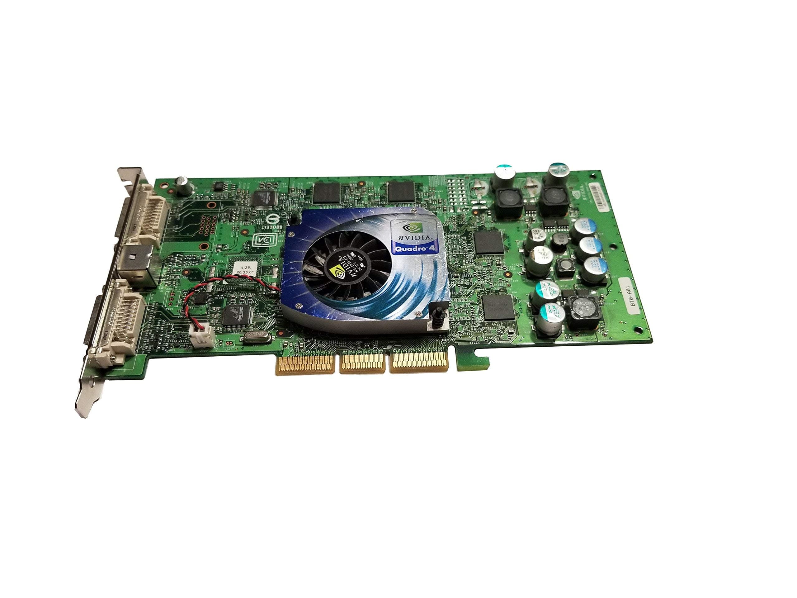 nVidia Quadro 4 980 XGL 980XGL Graphics Video VGA AGP 8X Card DDR 128MB HP 308961-003 313285-001 (Renewed)