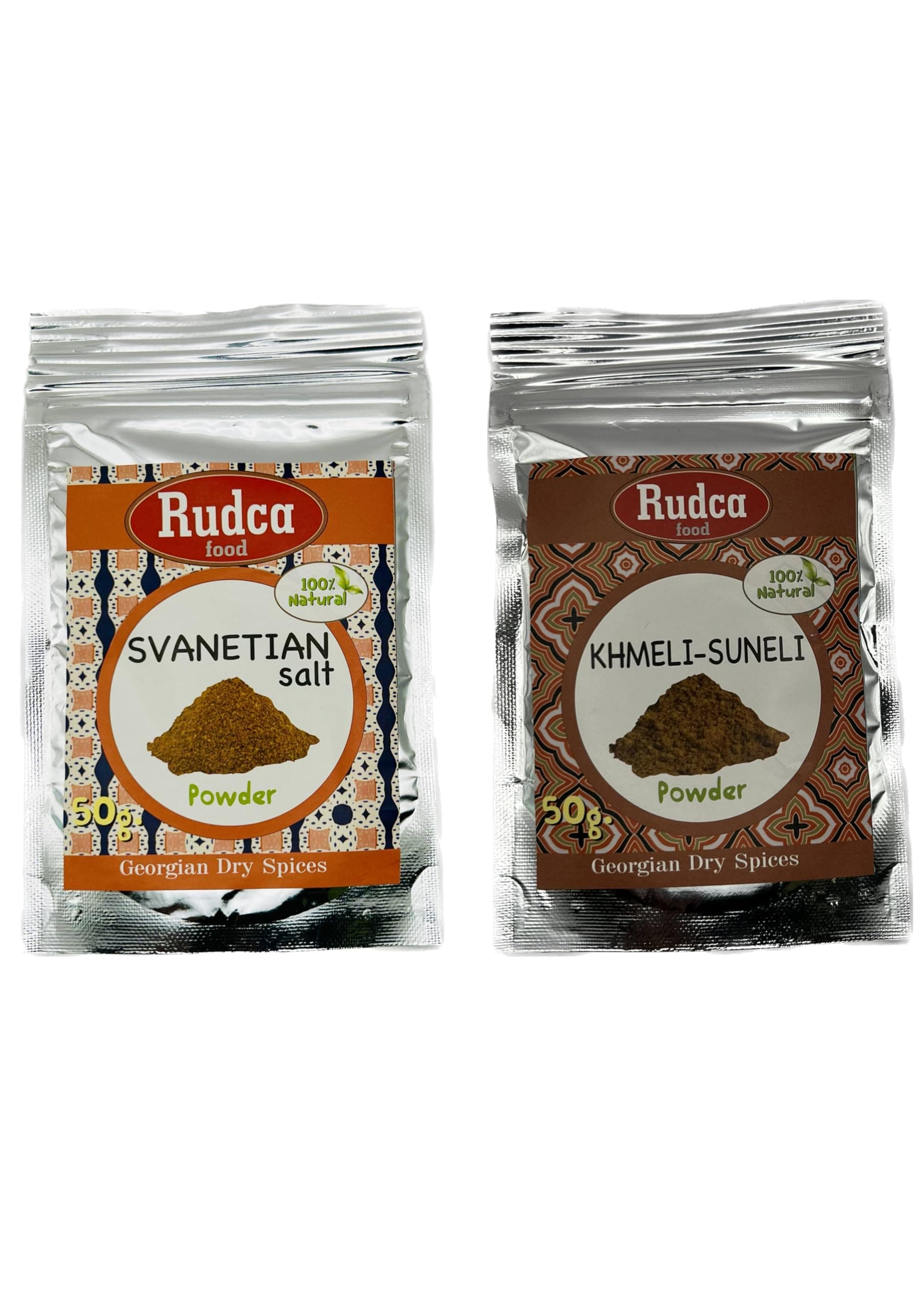 From Georgia SpicesRudca Food Svanetian Salt and Khmeli Suneli 1.78 oz/50g each