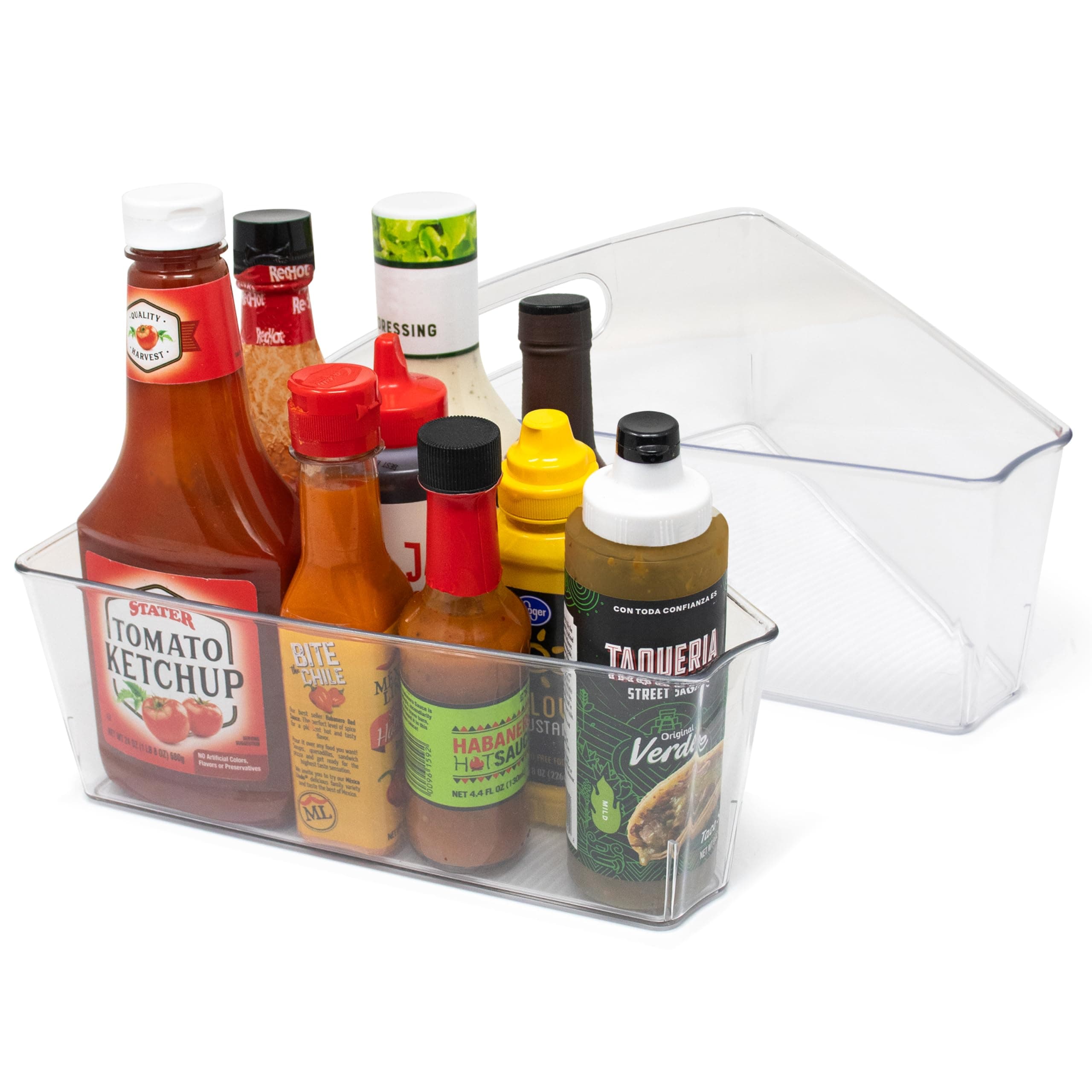 Kitchen Spaces KSCL2S6-AMZ Corner Lazy Susan Pantry Organizer, Plastic, Clear, 2 Pack