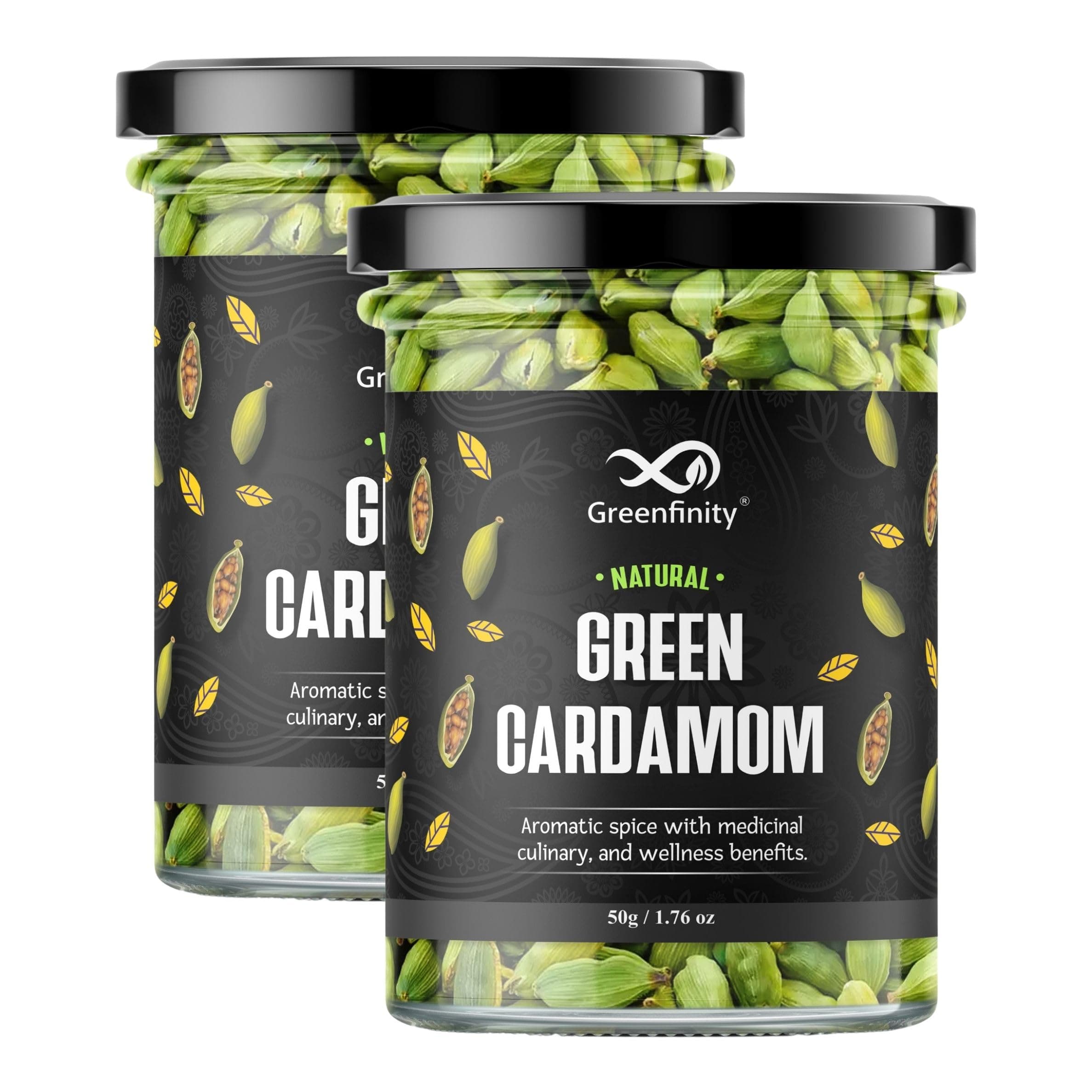 cardamom green whole - 50gm + 50gm sabut elaichi grade - big size ( )