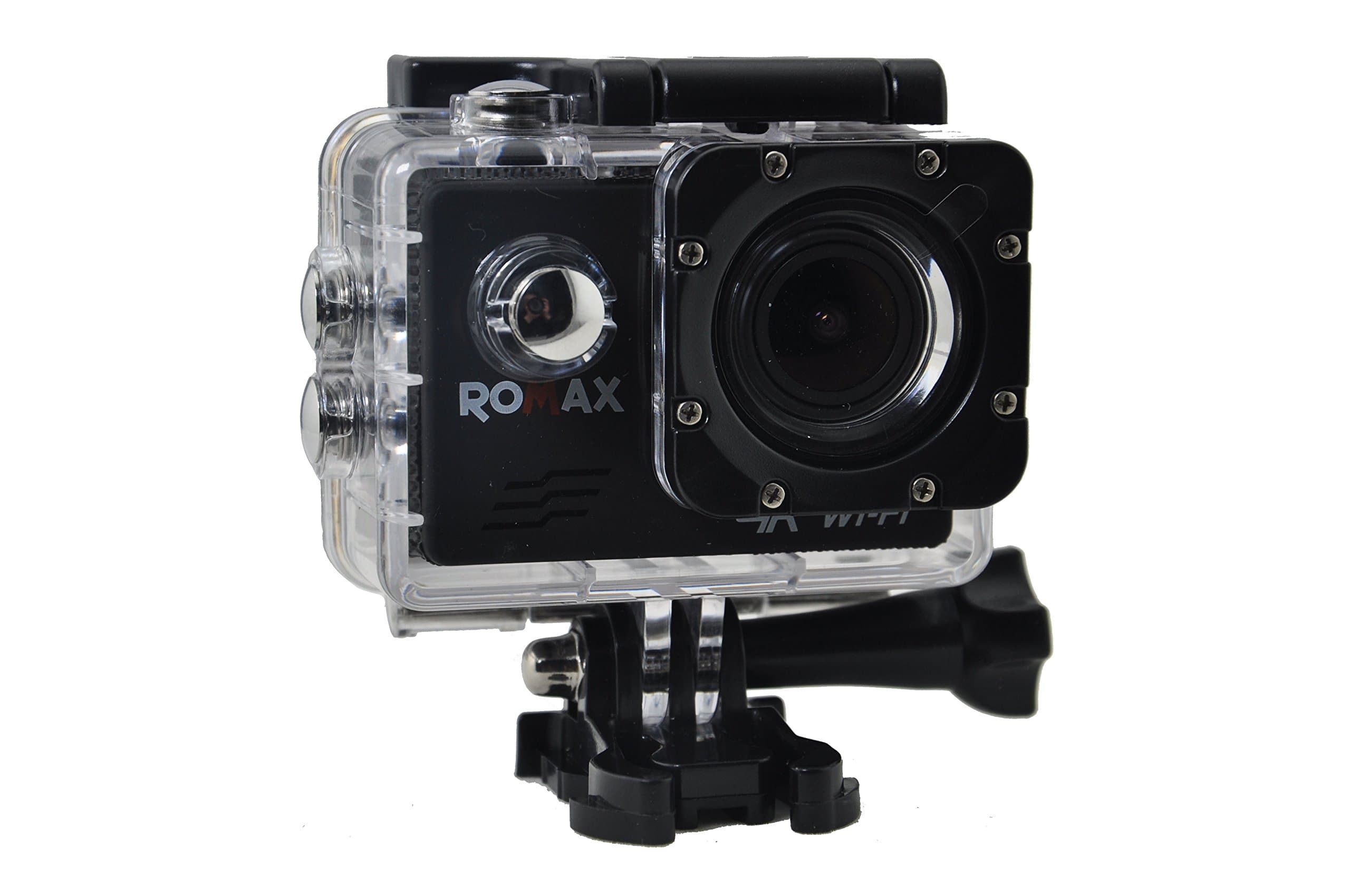 Romax Action Camera RM-8000 4K Ultra HD Video Recording 1920x1080p 60fps Go Pro Style Action Camera with WiFi -16 Megapixels - Black