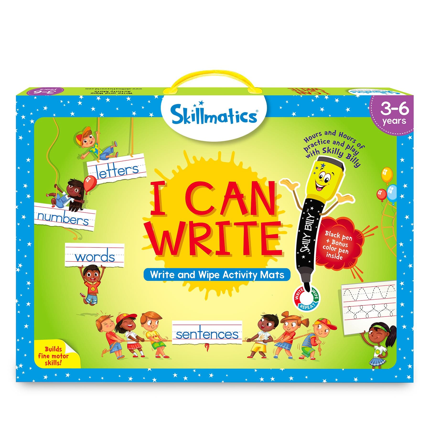 I Can Write - Reusable Preschool Learning Activities, Educational Toy and Game, Back to School Supplies, Gifts for Students, Kids, Toddlers Ages 3, 4, 5, 6
