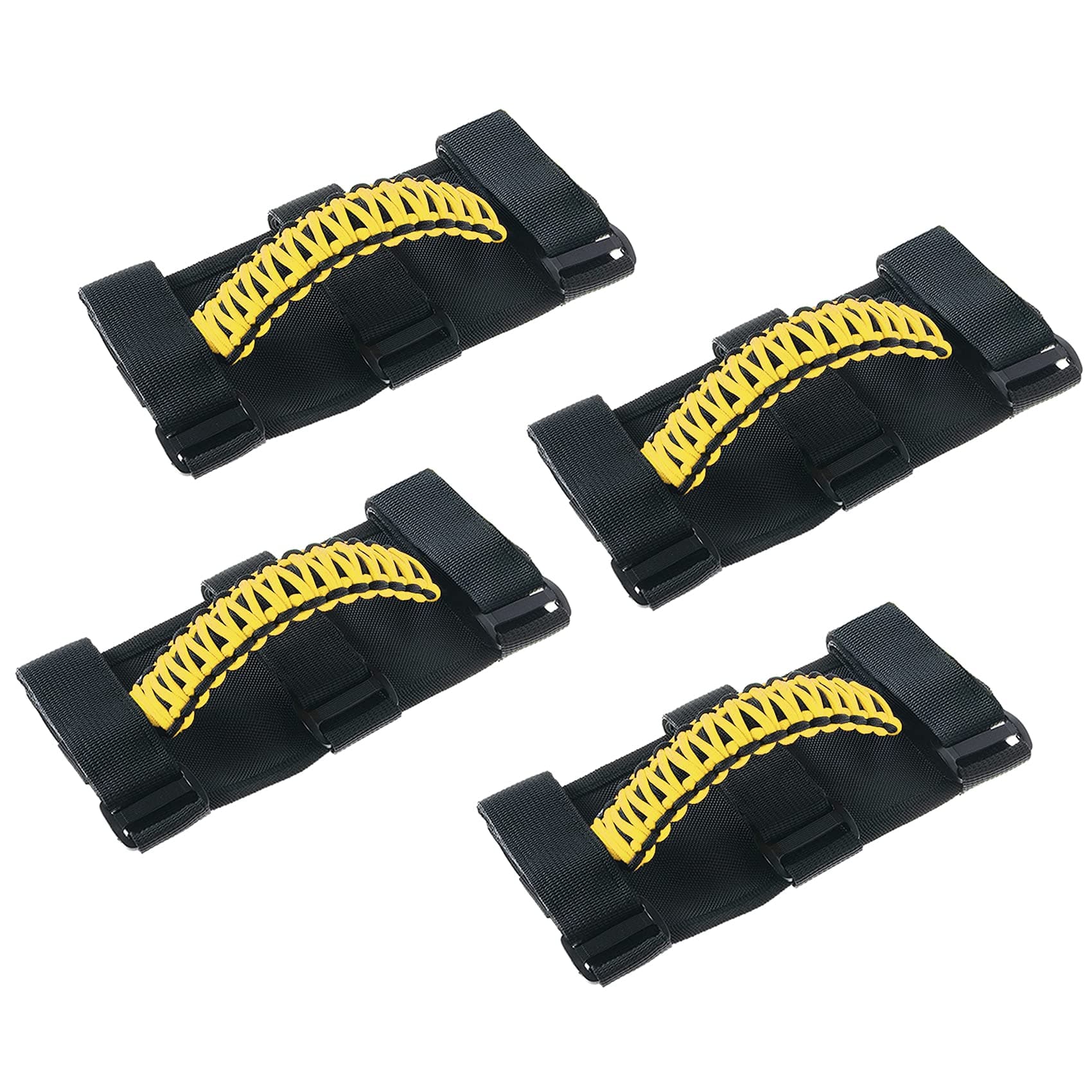 Savadicar 4 x Roll Bar Grab Handles Grip Handle for Jeep Wrangler YJ TJ JK JL & Gladiator JT 1987-2020, Interior Accessories, Yellow