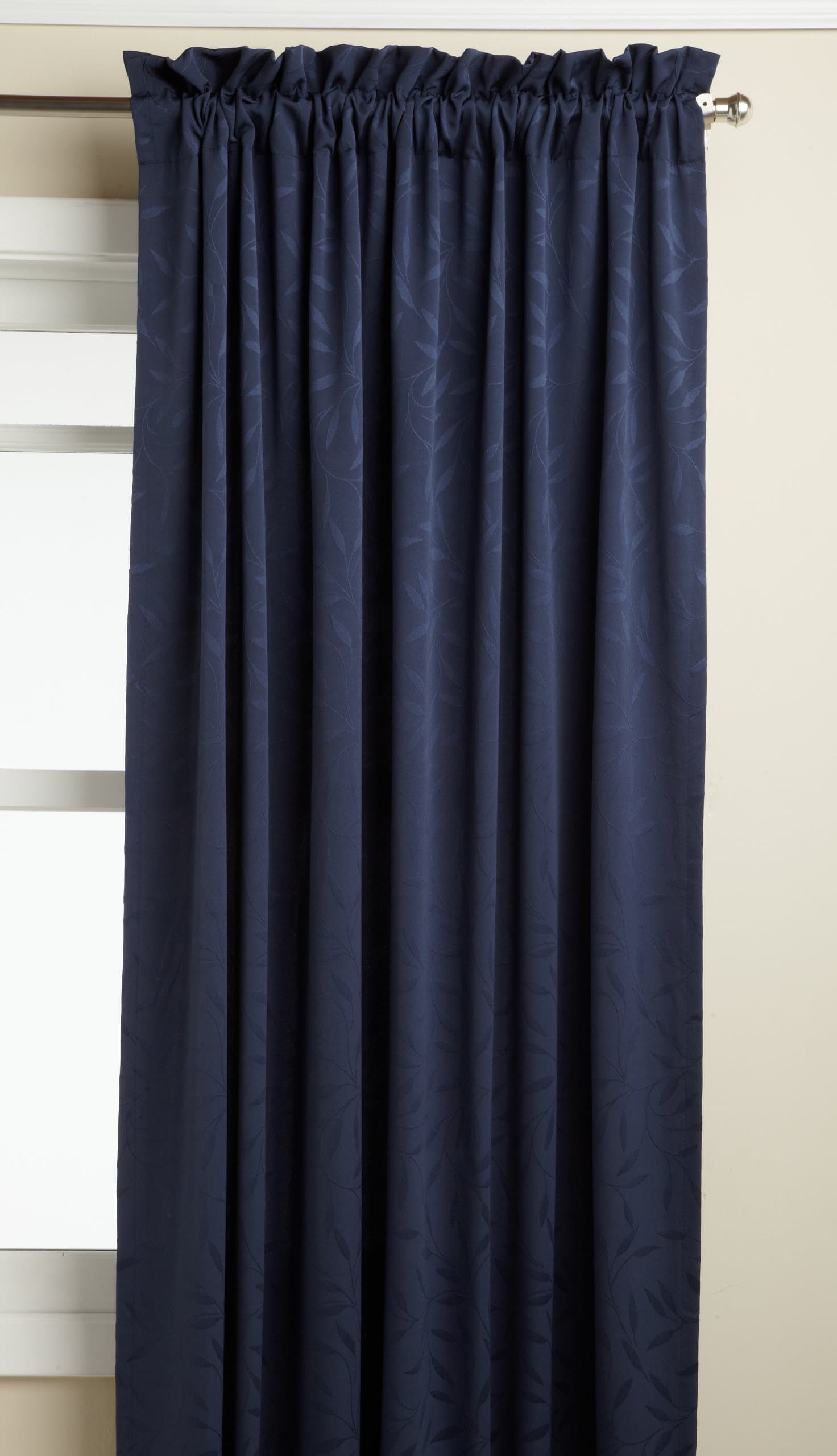 LORRAINE HOME FASHIONS Whitfield 52-inch by 84-inch Window Panel, Navy