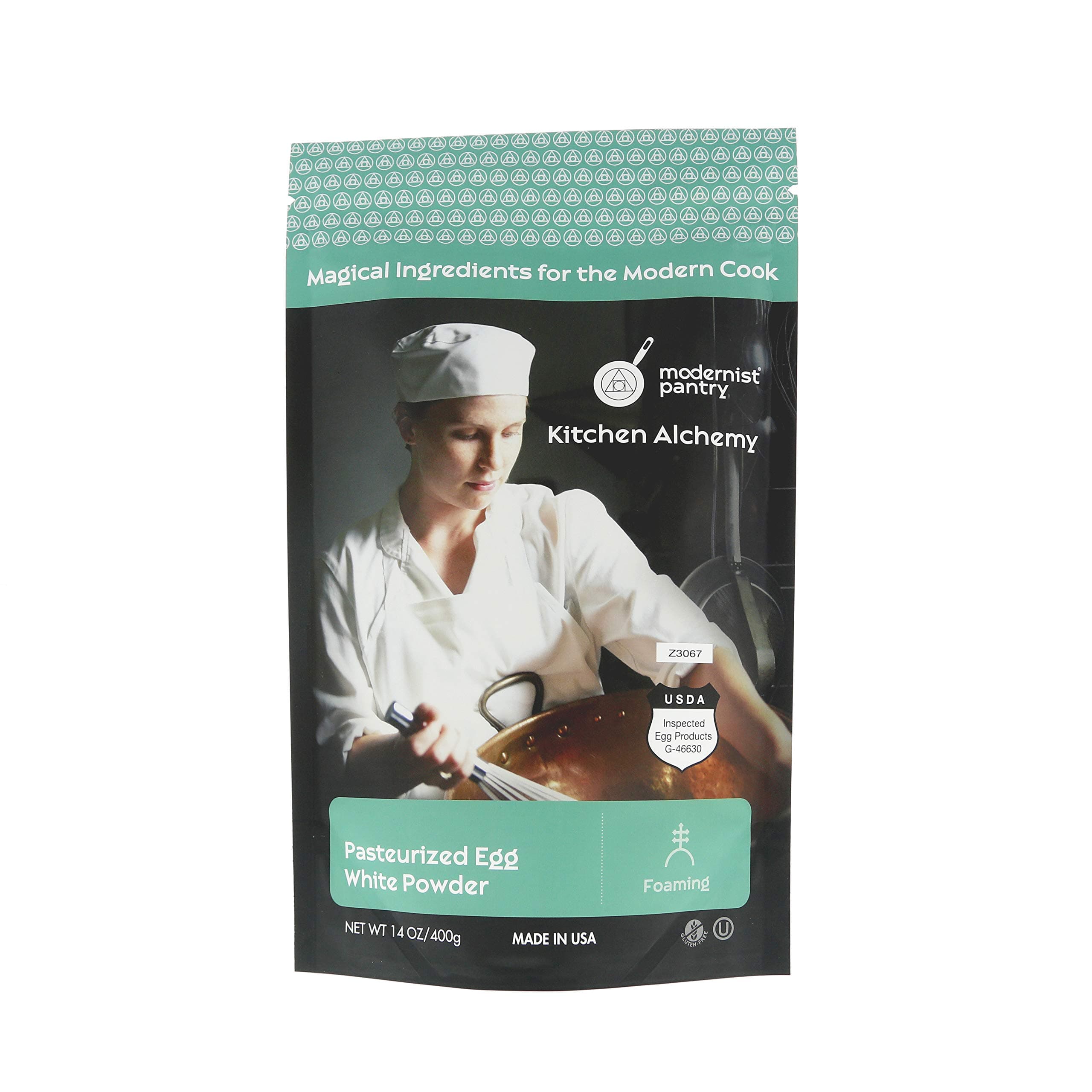 AAA Grade Egg White [Albumen] Powder ❤ Gluten-Free ✡ OU Kosher Certified (Pasteurized, Made in USA, 1 Ingredient no additives, Produced from the Freshest of Eggs) - 400g/14oz