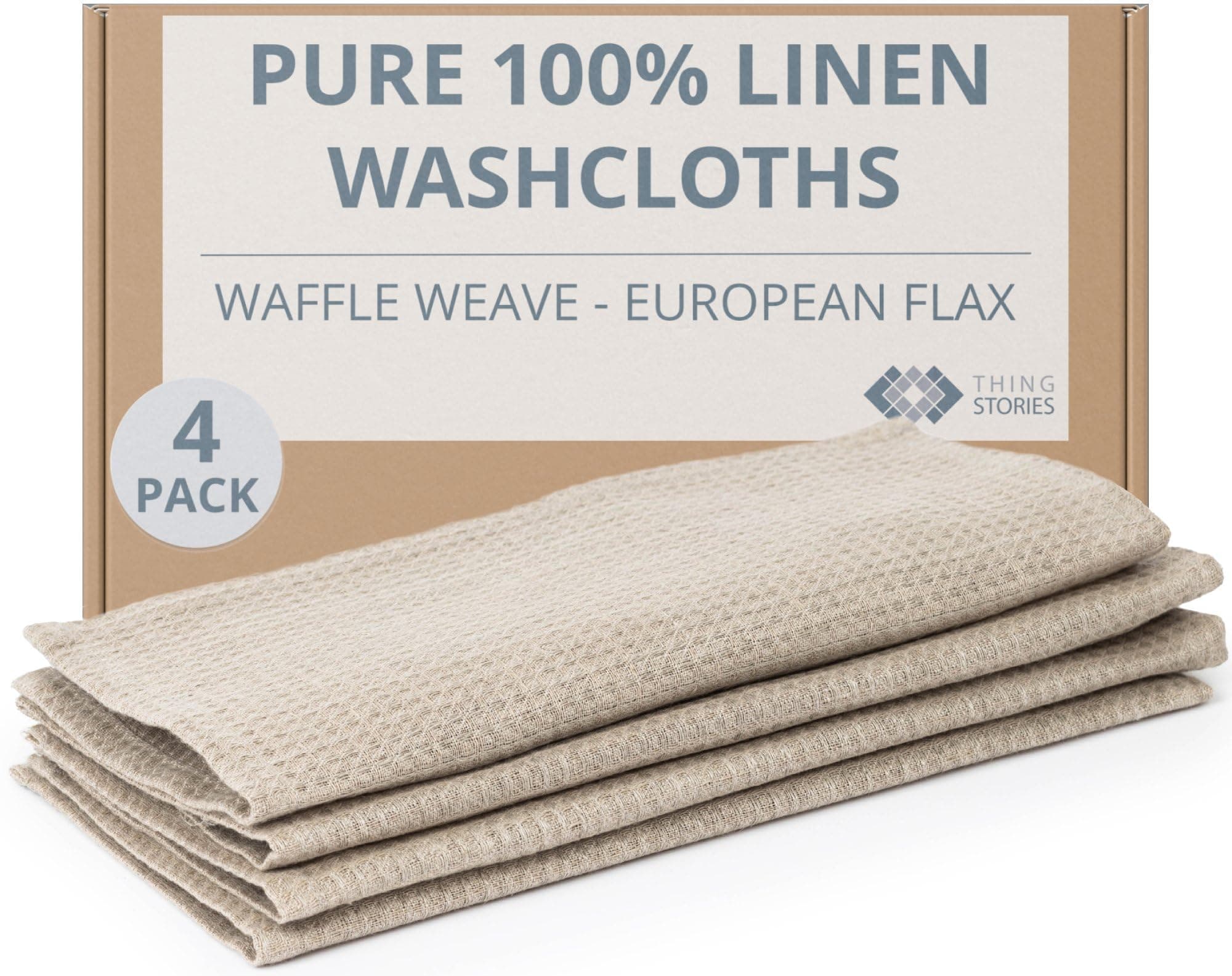 100% Linen Washcloths