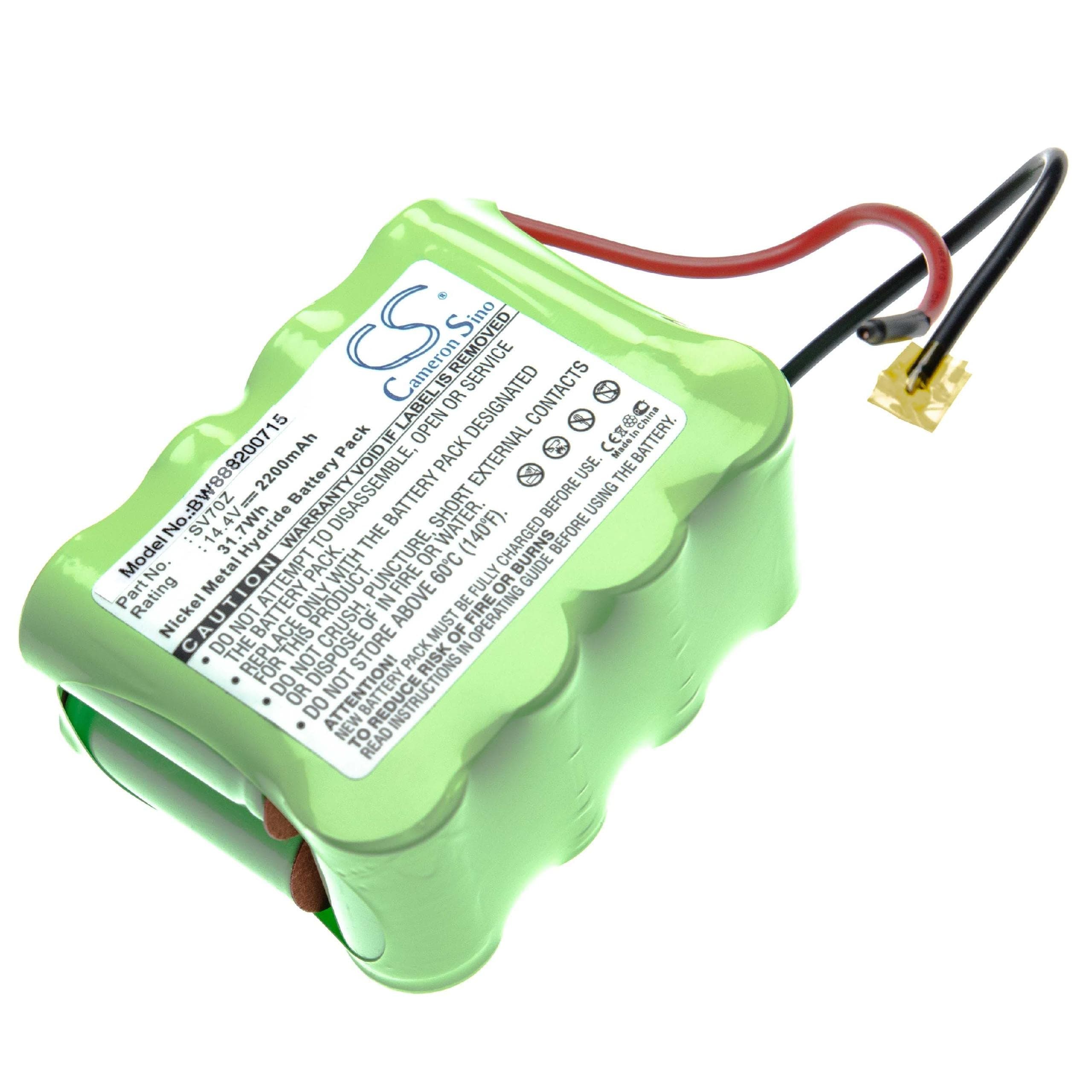 vhbw NiMH Battery replaces Euro Pro D-SC-P, SV70Z, XB14726, for Home Cleaner (2200mAh, 14.4V, NiMH)