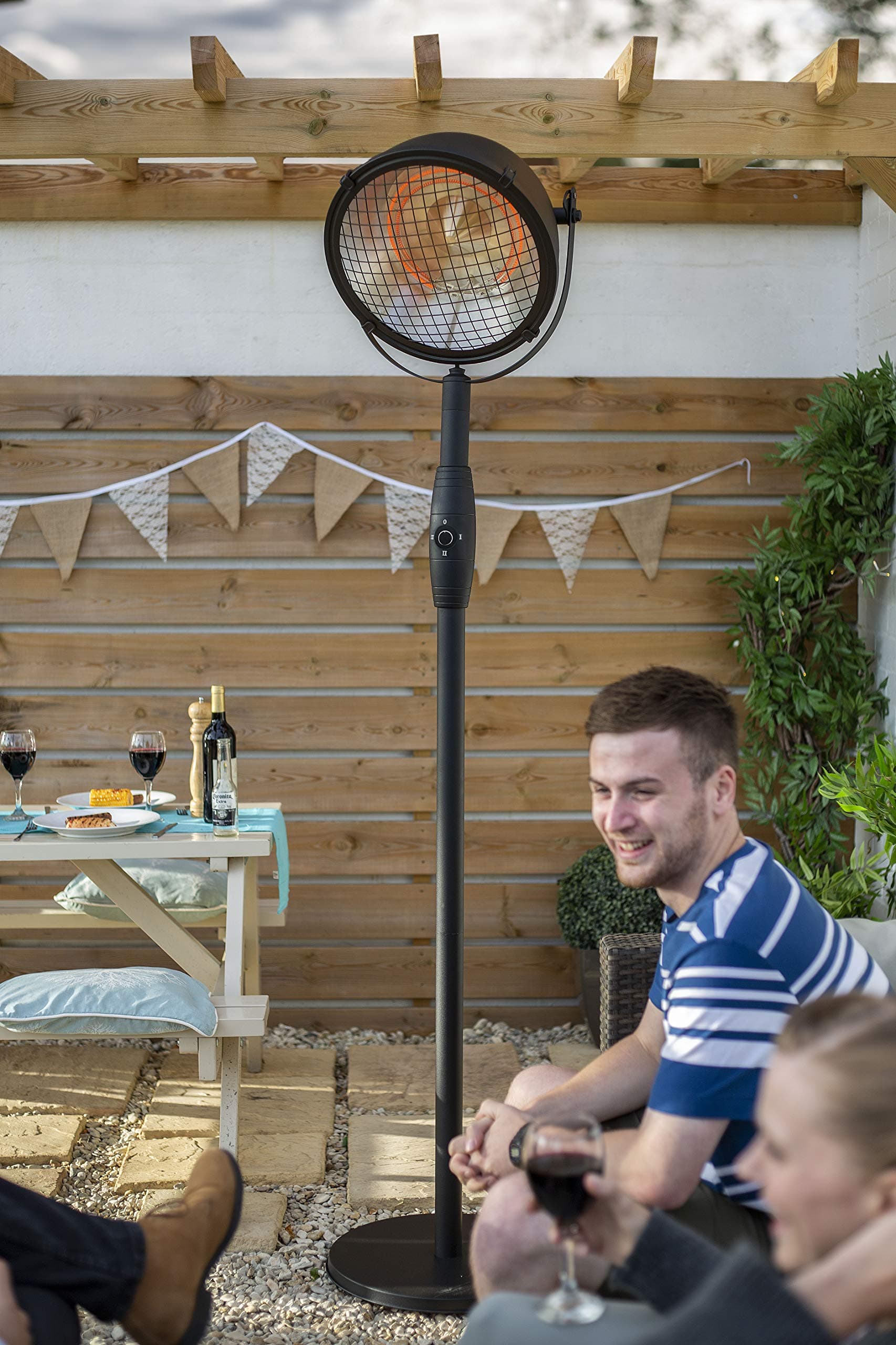 La Hacienda69551 Black Vintage Searchlight Electric Heater, 210.0 cm*45.0 cm*40.0 cm