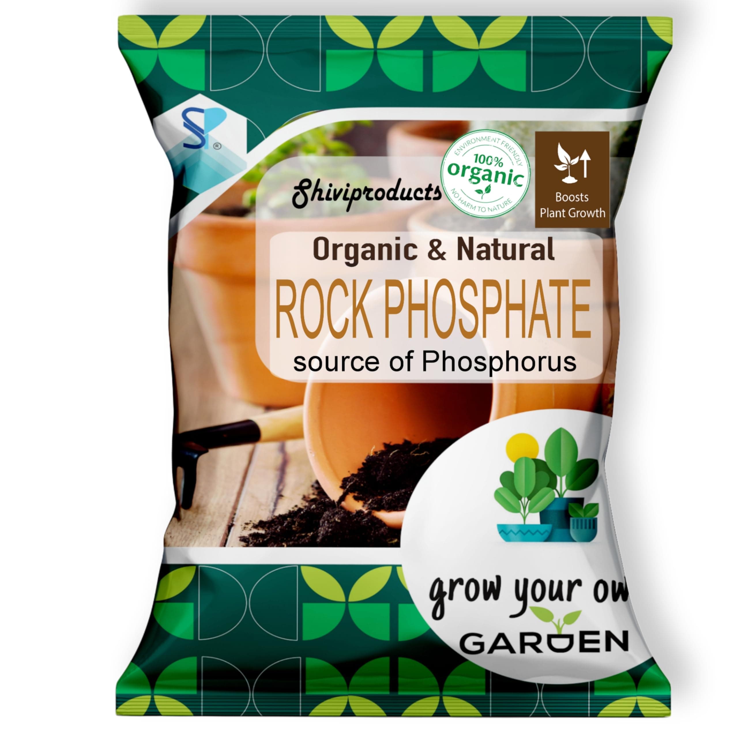 fertilizers for Plants Home gardening. (rock phosphate (900 g))