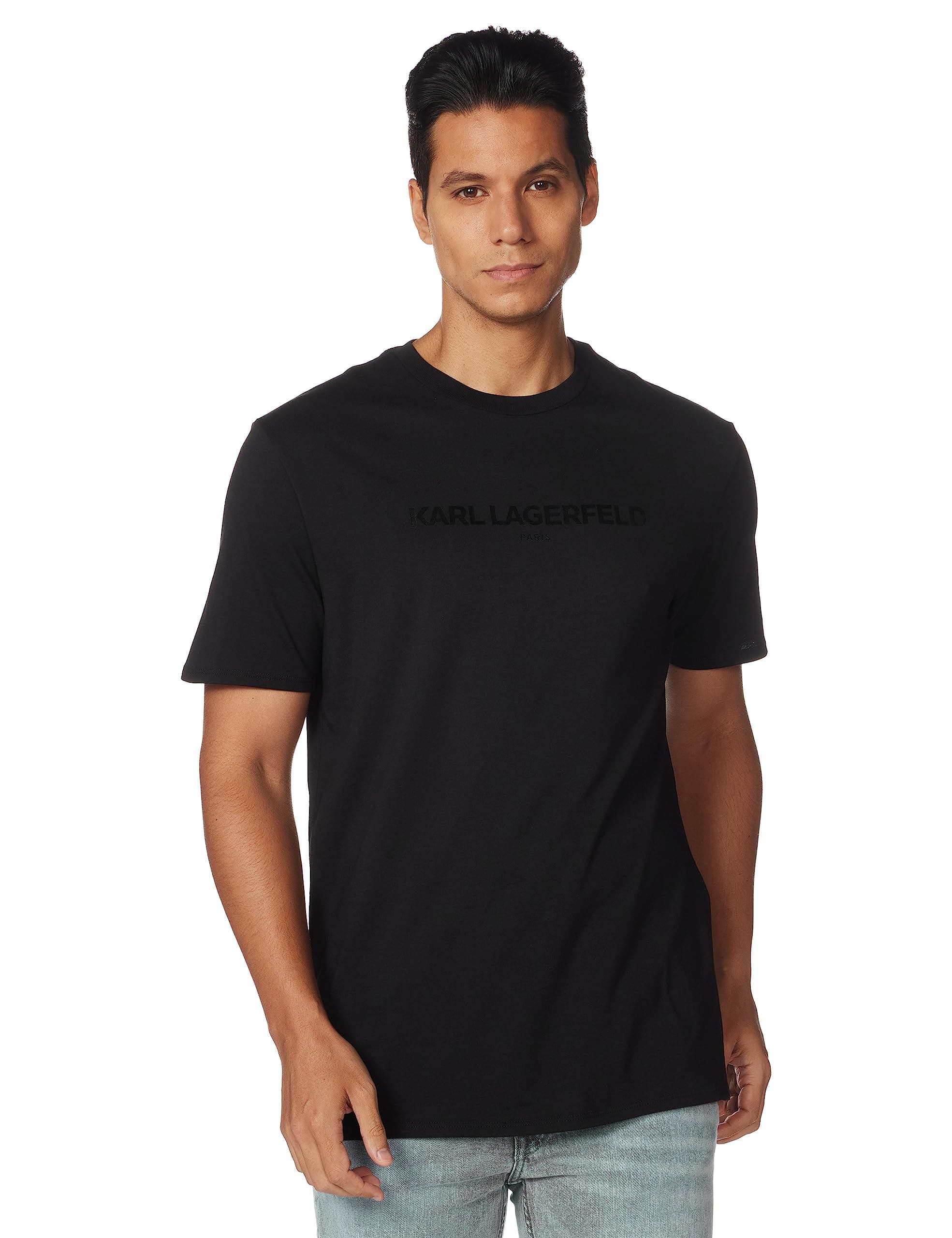 Mens Soft Crew Neck Tonal Logo Short Sleeve T-Shirt