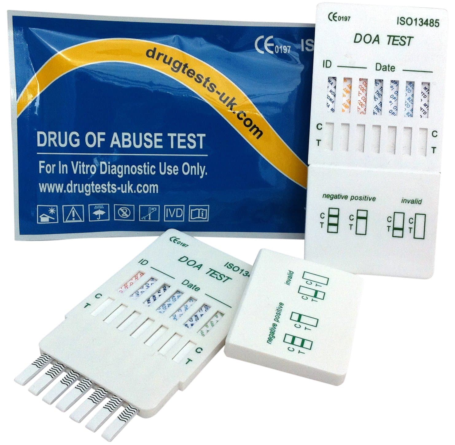 3 x 10-in-1 Rapid Drug Test Urine Dip Cards - Test for use of Cocaine, Heroin, Speed, Methadone, Benzo's, Ecstasy, Cannabis, Morphine, Subutex, Barbs in 1 Test
