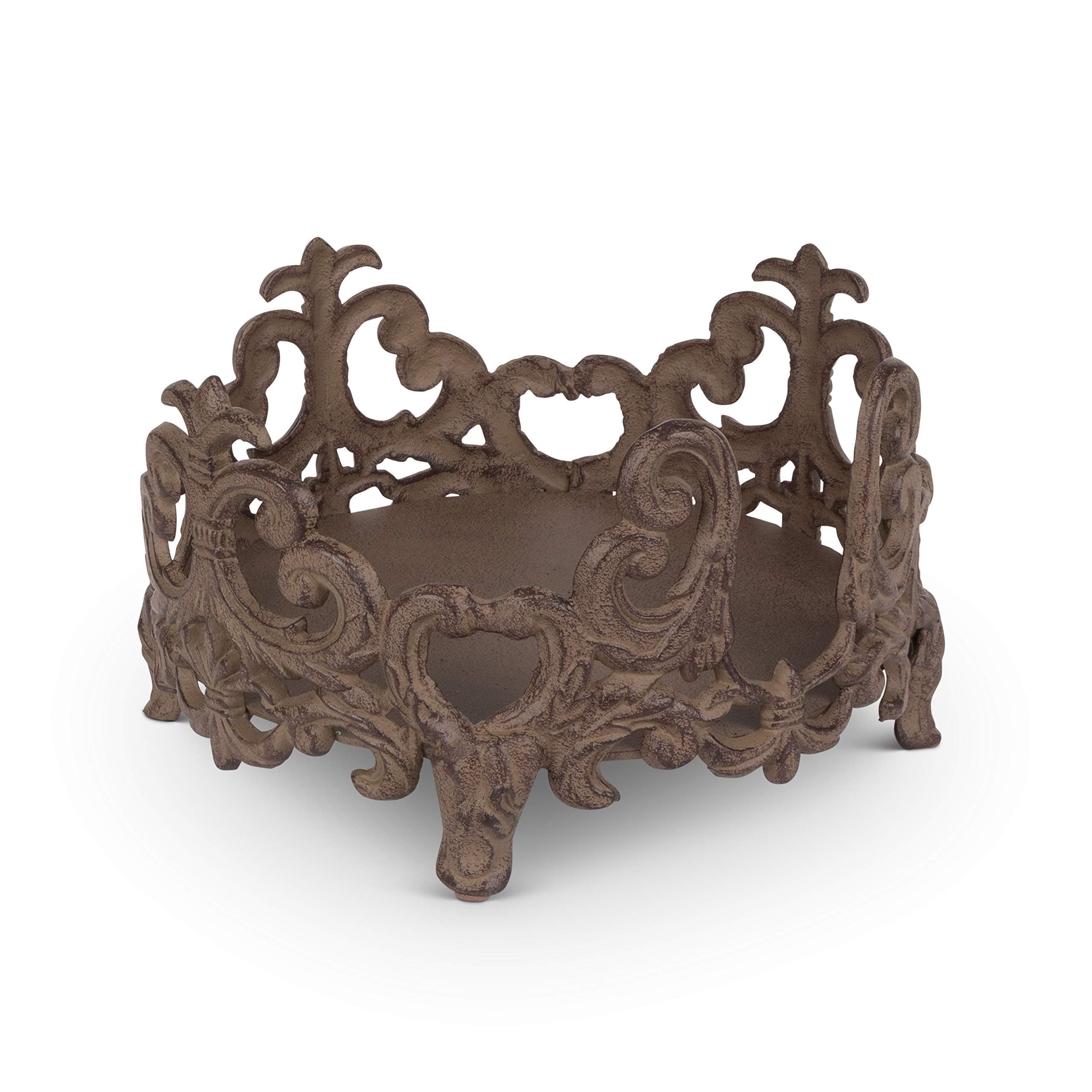 GG Collection Gracious Goods 20.3cm Salad Plate Holder - Brown Metal
