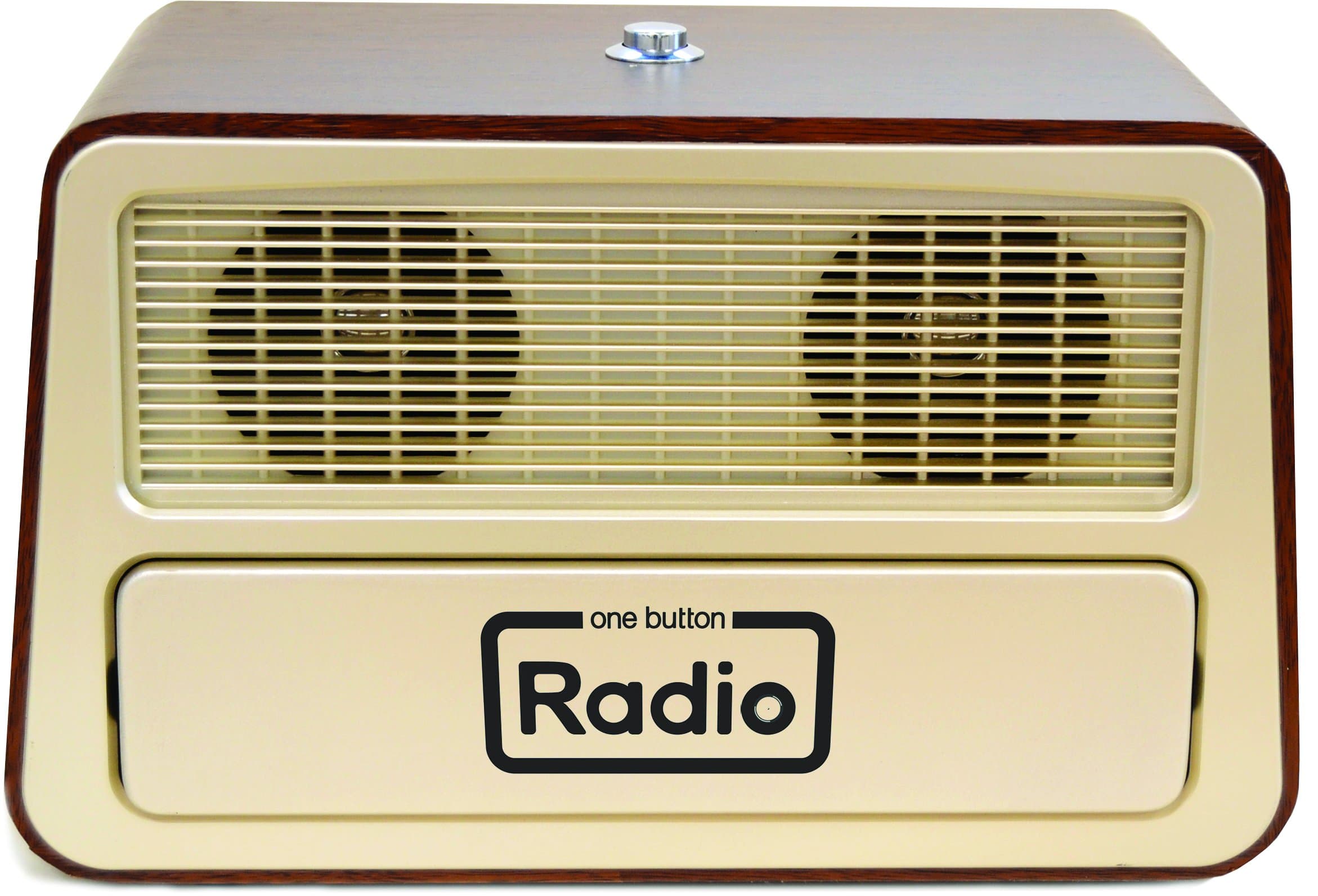 Memory Loss and Dementia One Button Radio, Large Analog Retro Style Radio 11.75 inches Wide x 7.25 inches High x 6.25 inches Deep
