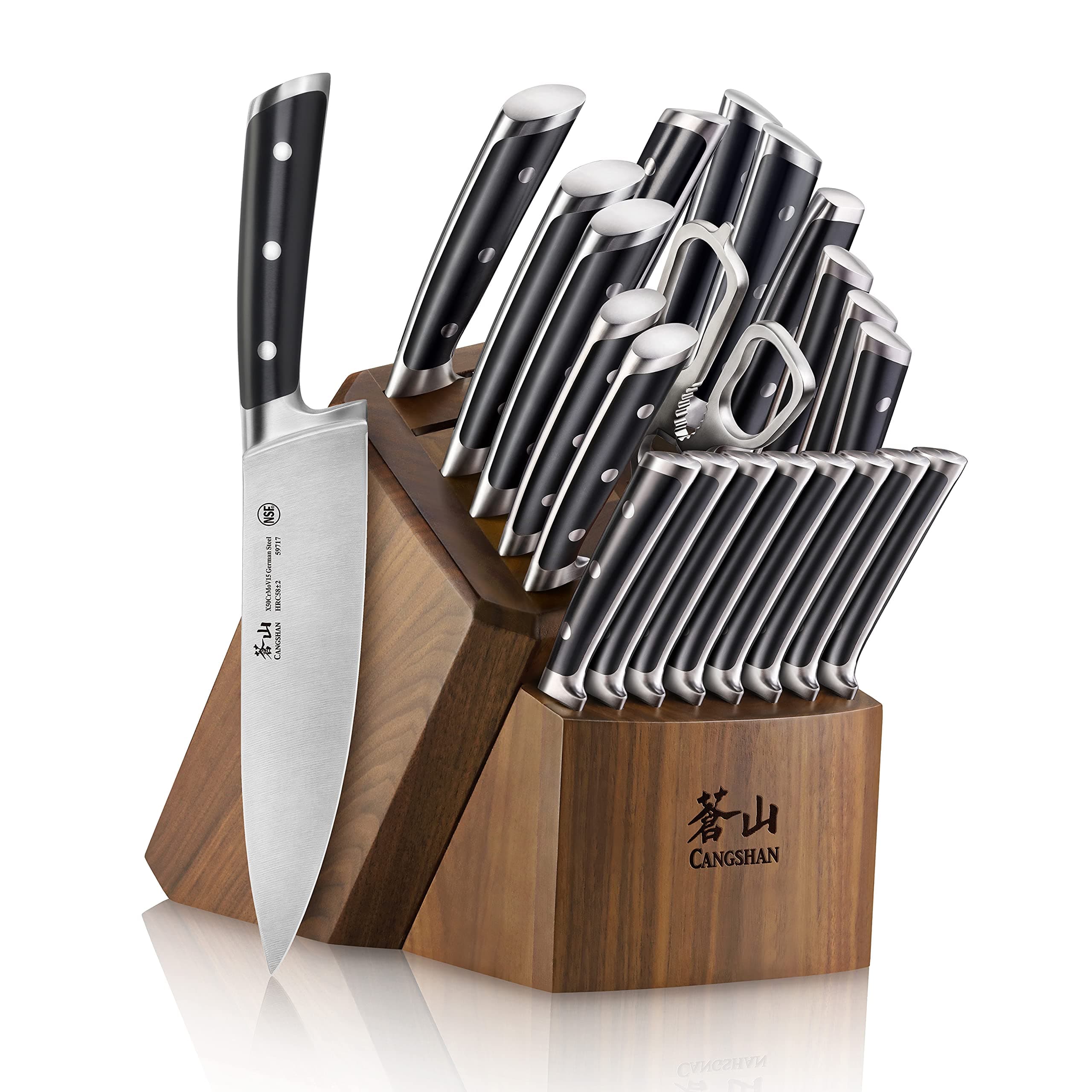 Series 1026054 German Steel Forged 23-Piece Knife Block Set