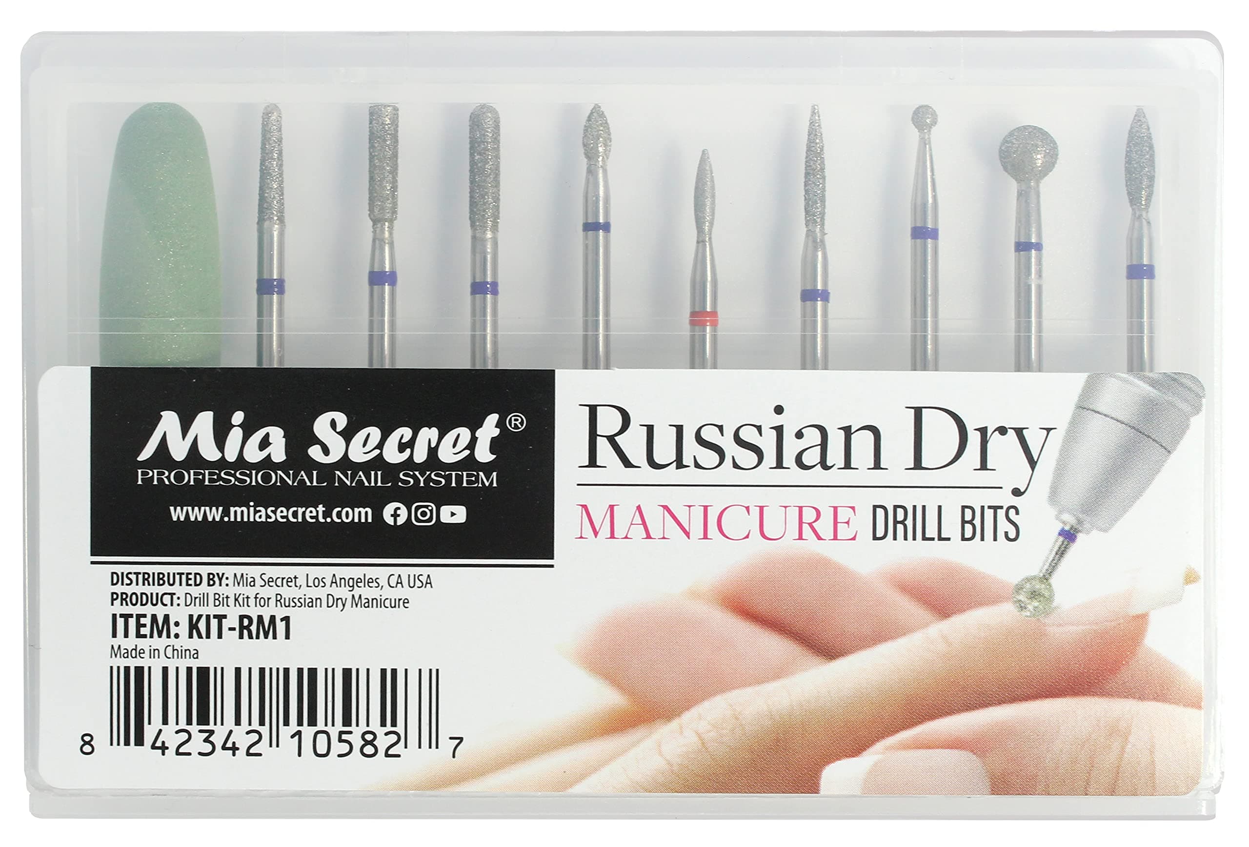MIA SECRET PROFESSIONAL RUSSIAN DRY MANICURE DRILL BIT SET