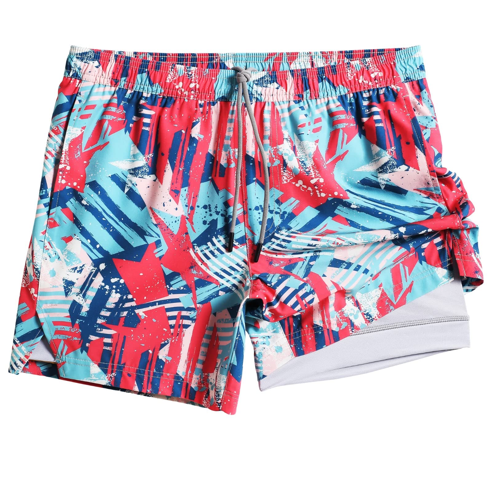 Mens 5" Gym Running Shorts for Men 2 in 1 Quick Dry Workout Athletic Shorts