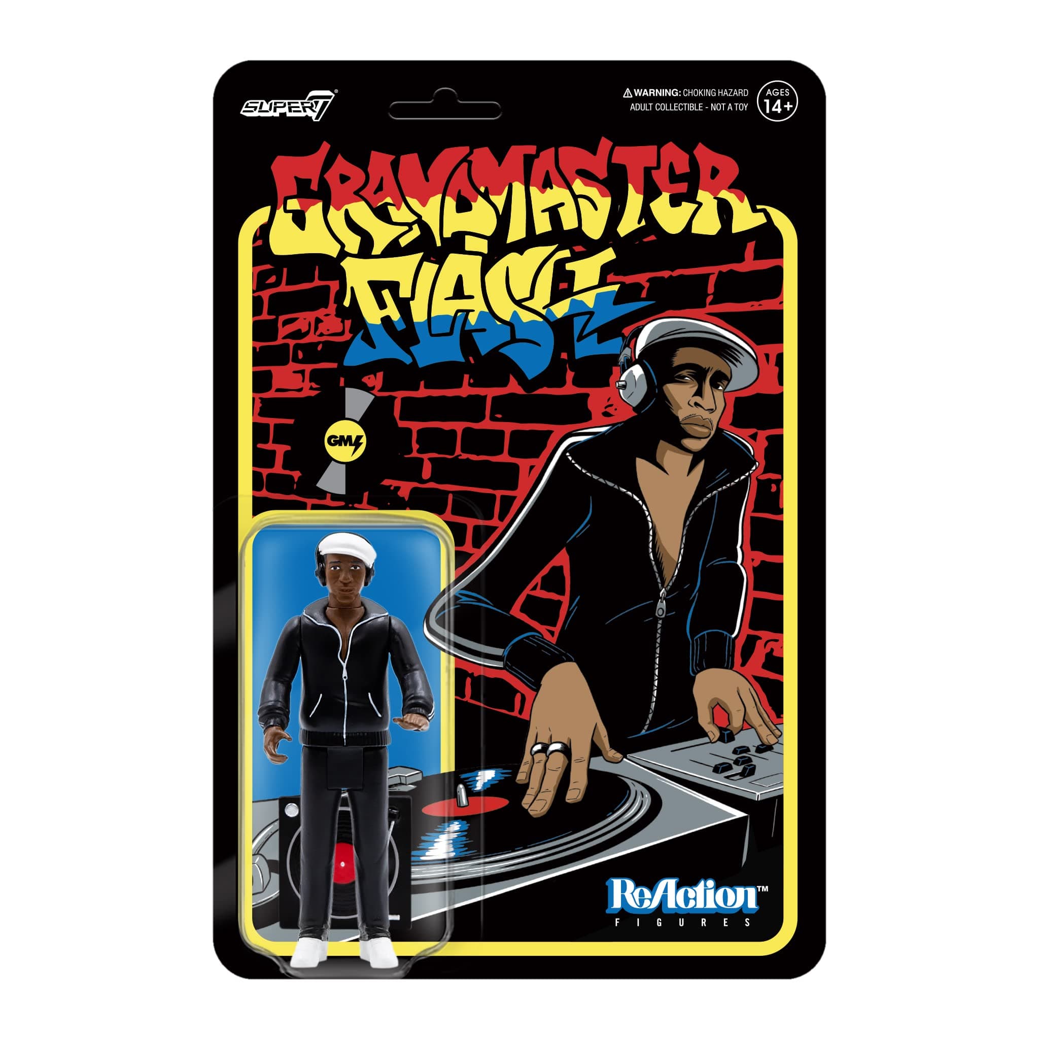 Super7 Grandmaster Flash - 3.75" Grandmaster Flash Action Figure with Accessory Hip Hop Collectibles and Retro Toys