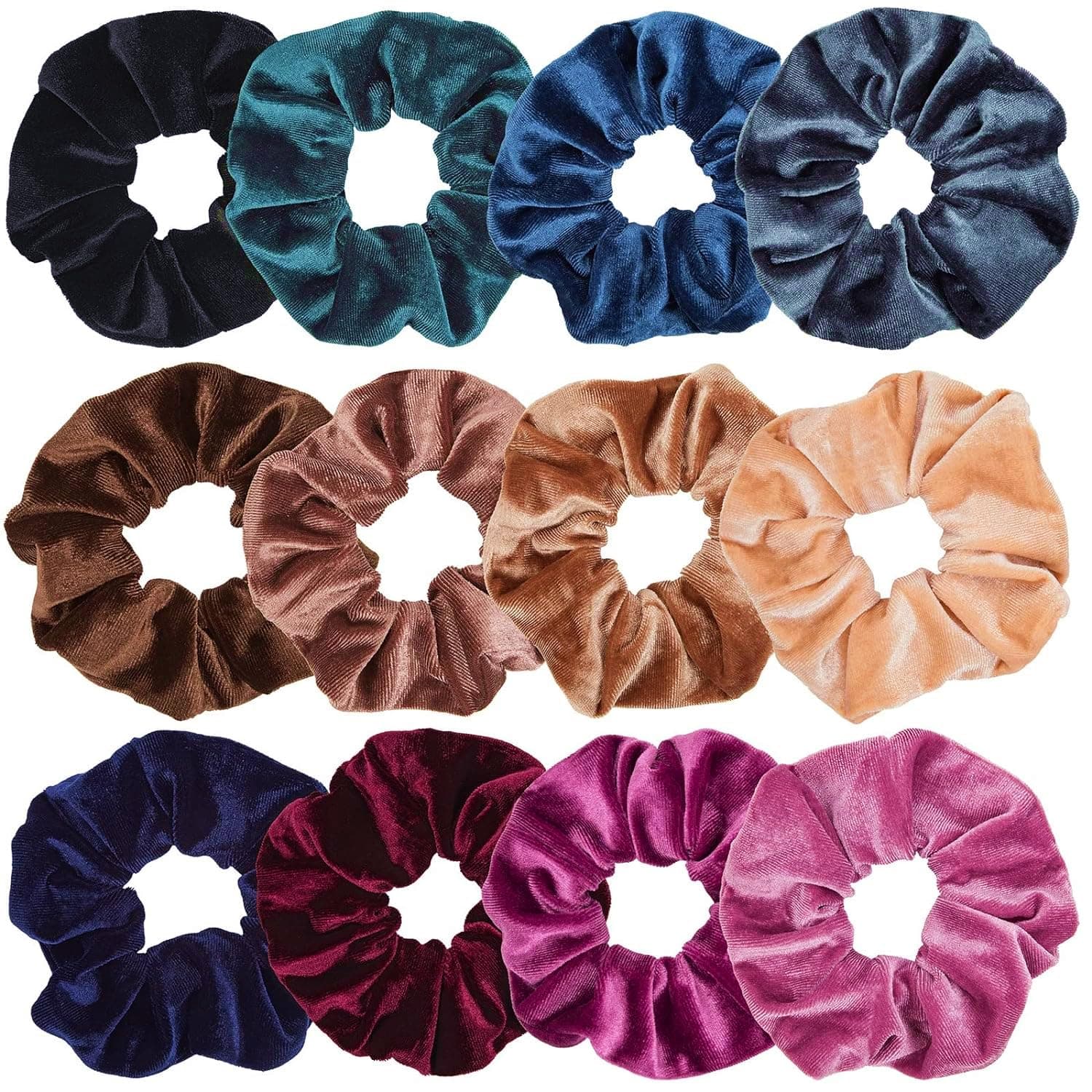 12 Pcs Big Hair Scrunchies Velvet Elastic Hair Bands Scrunchy, Large Hair Scrunchies for Women's Hair, Hair Ties Scrunchie Accessories Valentine's Day Christmas Gifts for Women Teenage Girls