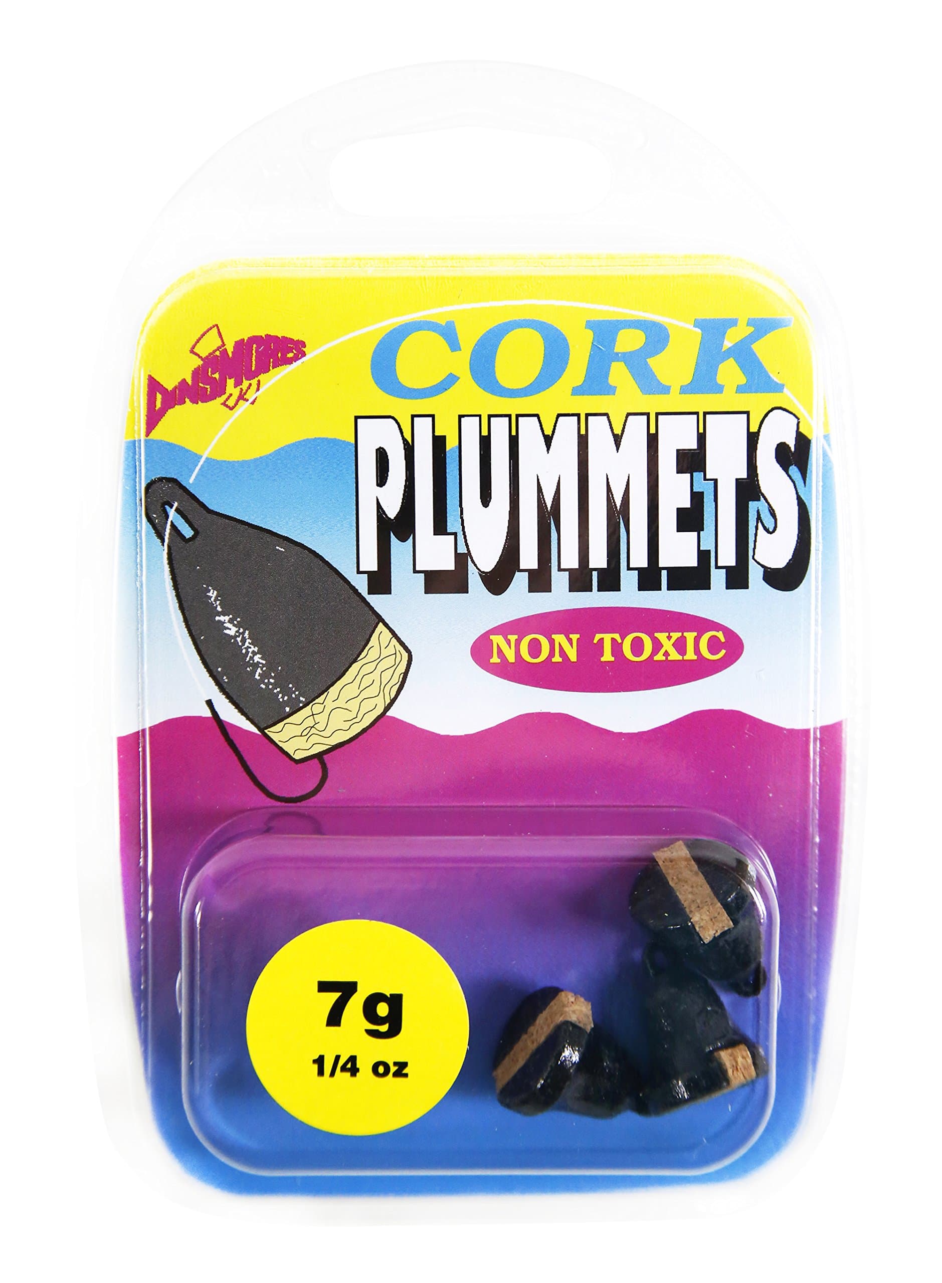 Dinsmores Non Toxic Cork Plummet Sinker - Black, 7 g (Packaging may vary )