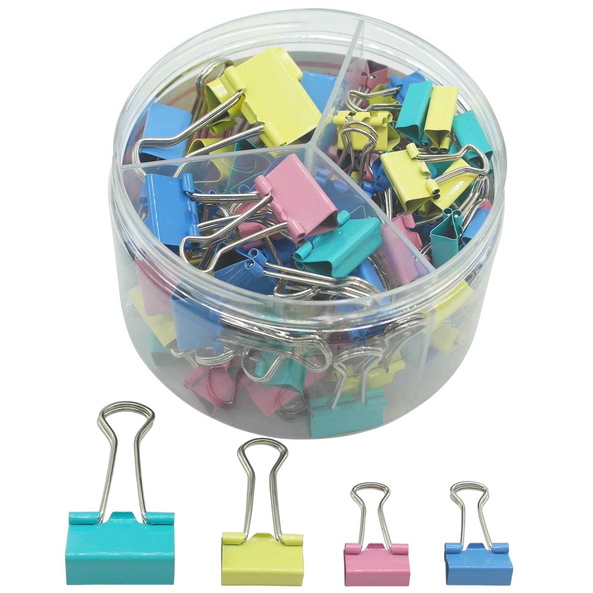 Autumn Love Mixed Size Foldback Paper Binder Clips Multipurpose Metal Mix Colour Clips Office Supplies Household Articles 82 pieces