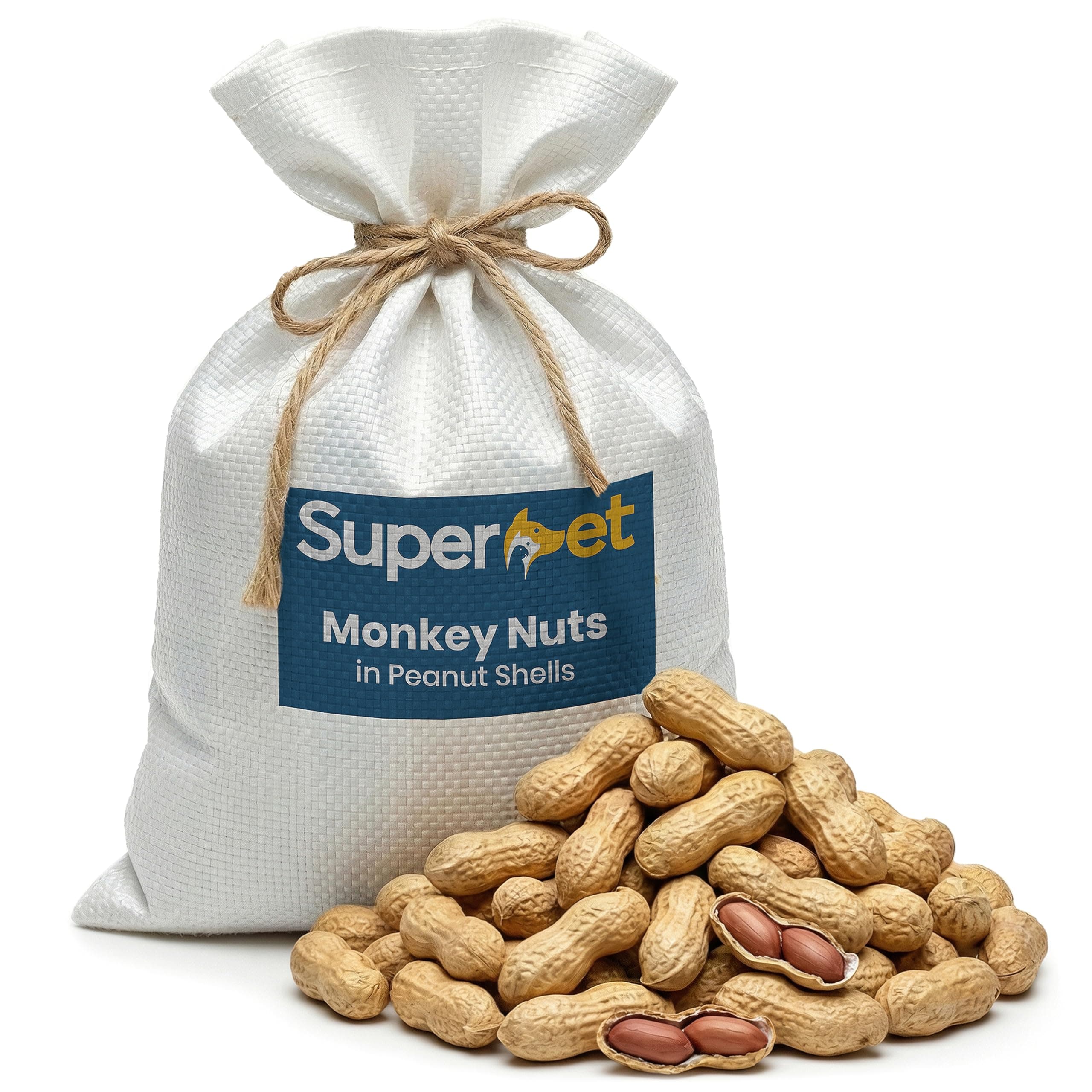 Superpet Monkey Nuts, Peanuts for Wild Birds, Squirrel Food, Natural Bird Peanuts in Shells for Crows, Jays, Magpies & Garden Wildlife, High-Energy Foraging Alternative to Bird Seed, 250g