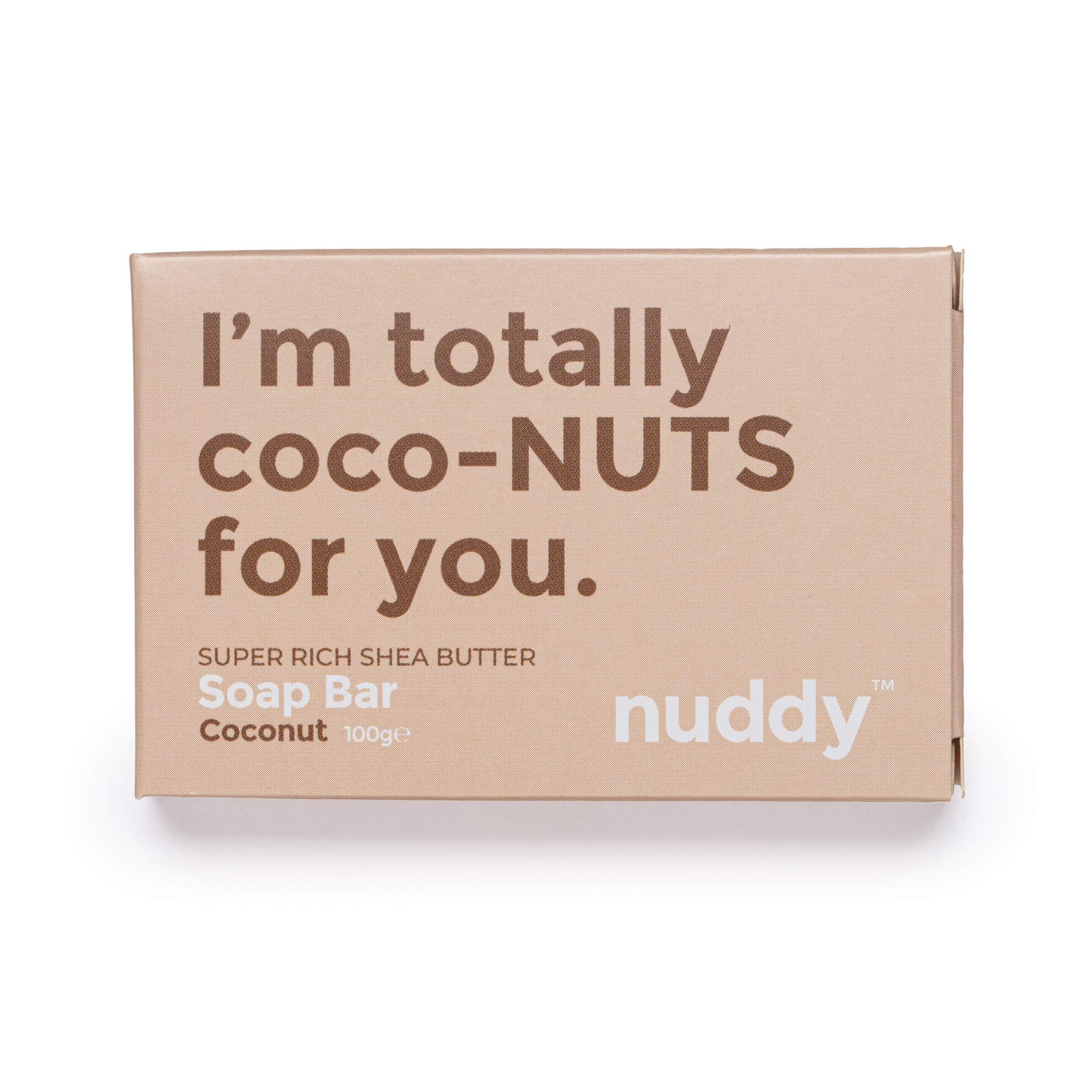 nuddy Soap Bar - Super Rich Shea Butter, Coconut - vegan, triple milled, plastic free (100g)