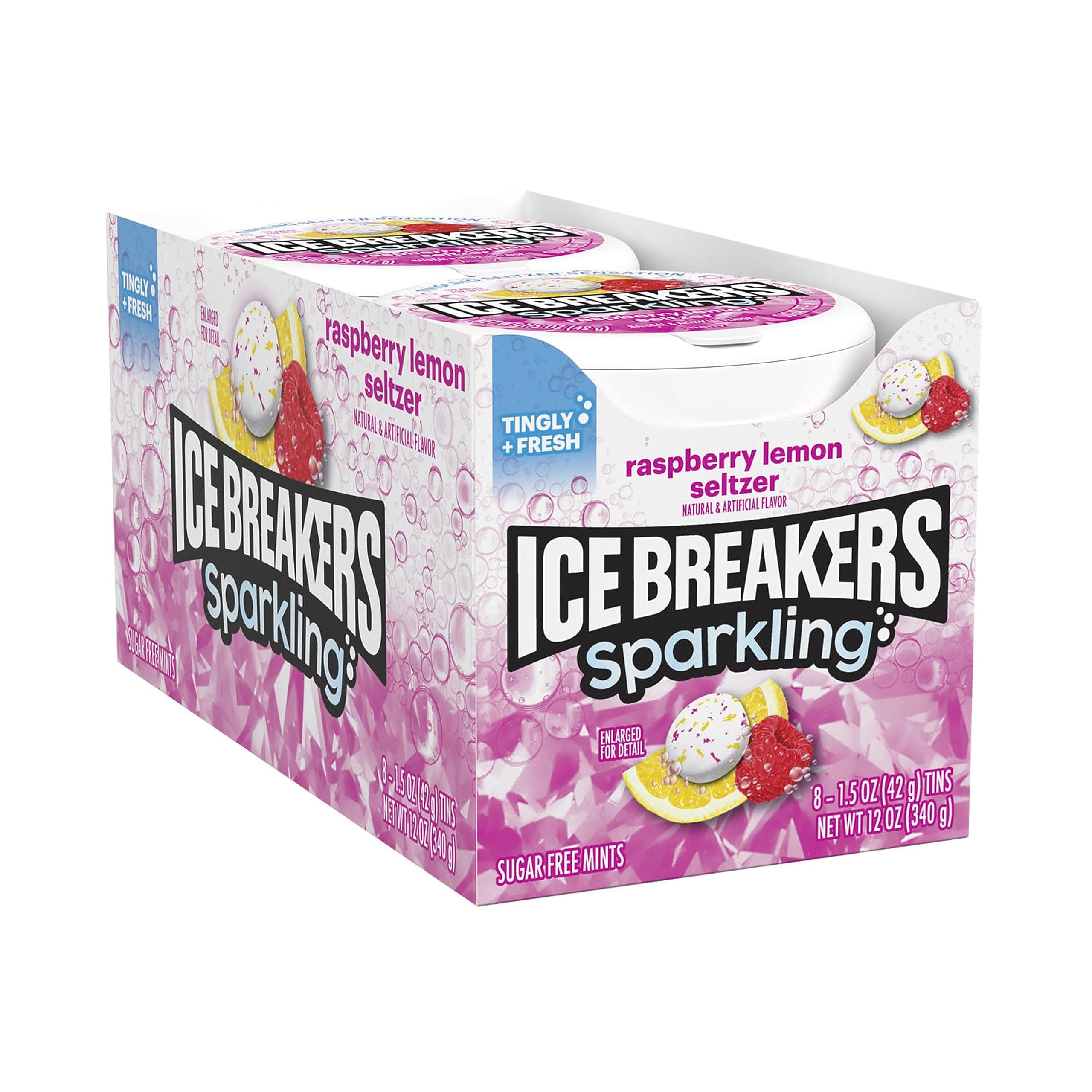 Sparkling Raspberry Lemon Seltzer Breath Mints Tins, 1.5 oz (8 Count)