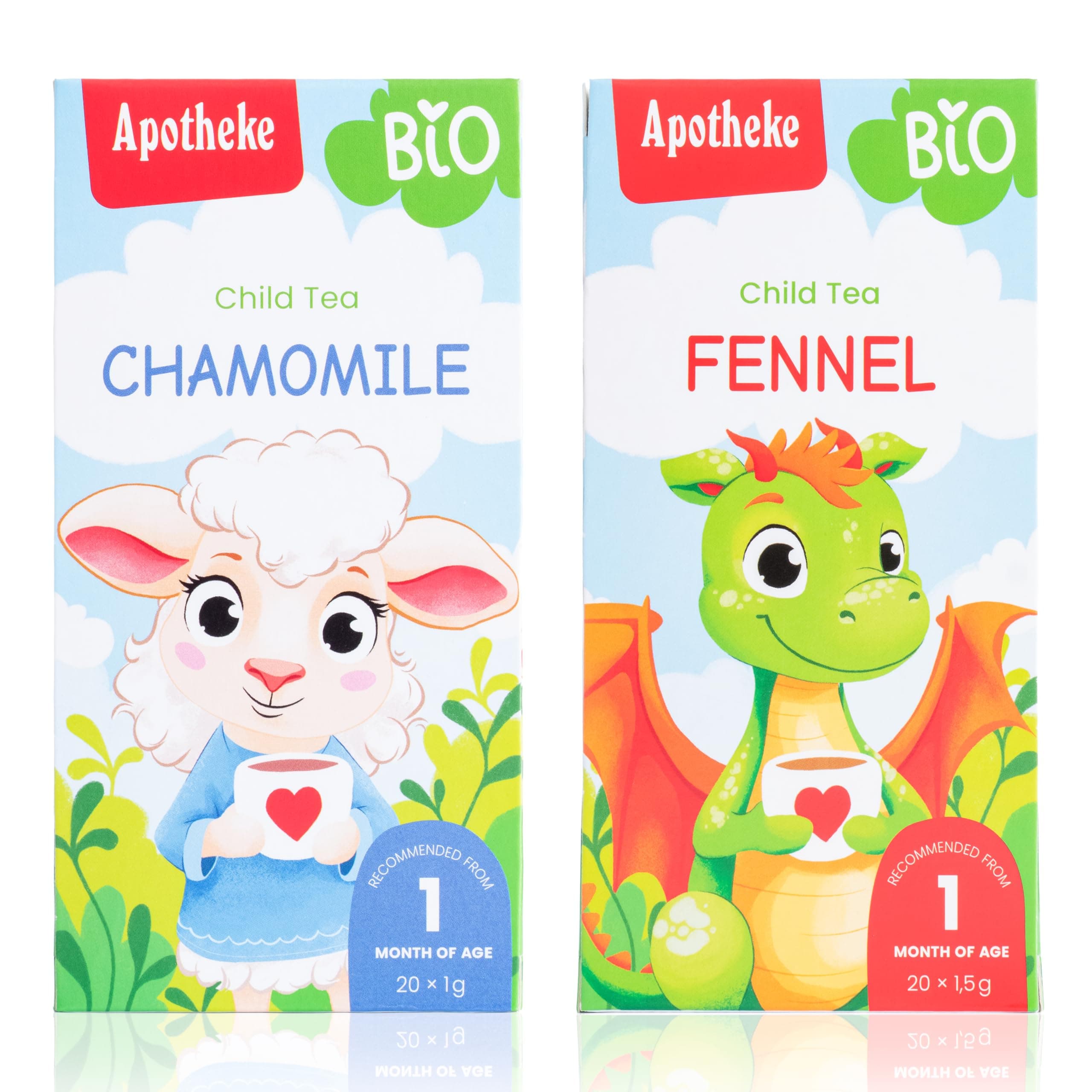 Apotheke Fennel and Chamomile Baby Tea Gift Pack. Sugar Free. Suitable From 1st Month of Age. (1)