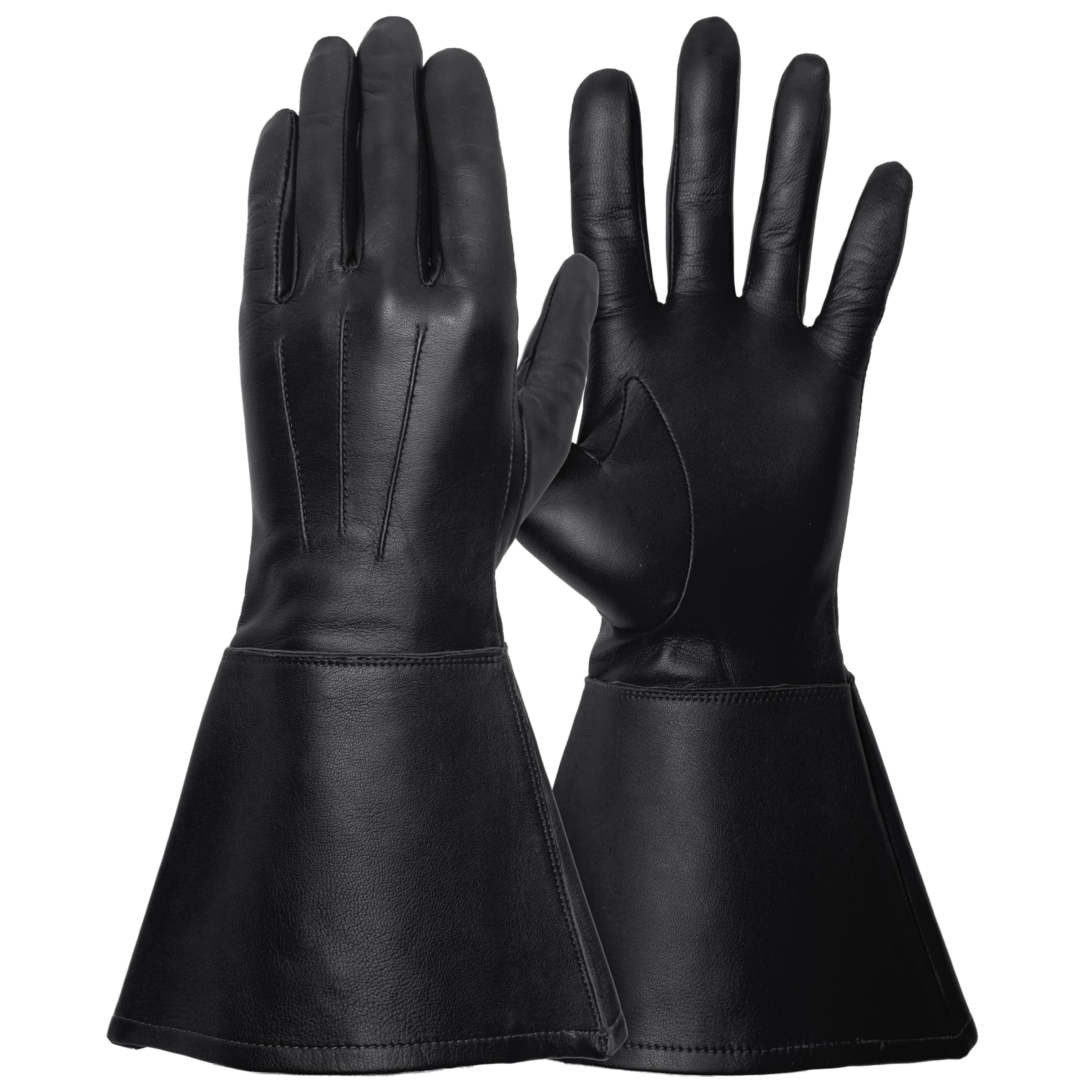 Tough Gloves Enforcer Unlined Leather Gauntlet for Motorcycle Riding, Honor Guards, and Marching Bands TD650HP