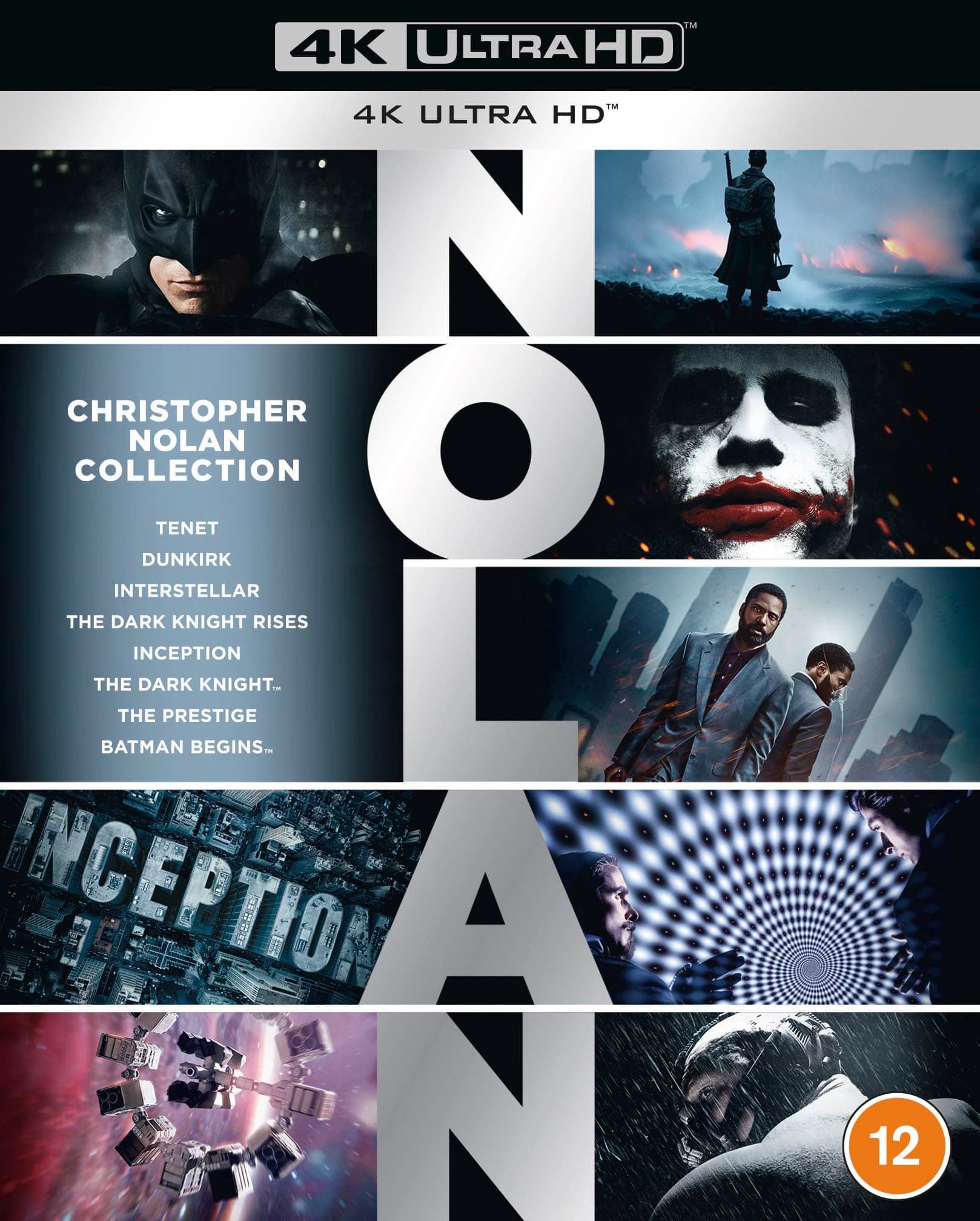 Christopher Nolan 8-Film Collection [4K Ultra HD] [2005] [Blu-ray] [Region Free]