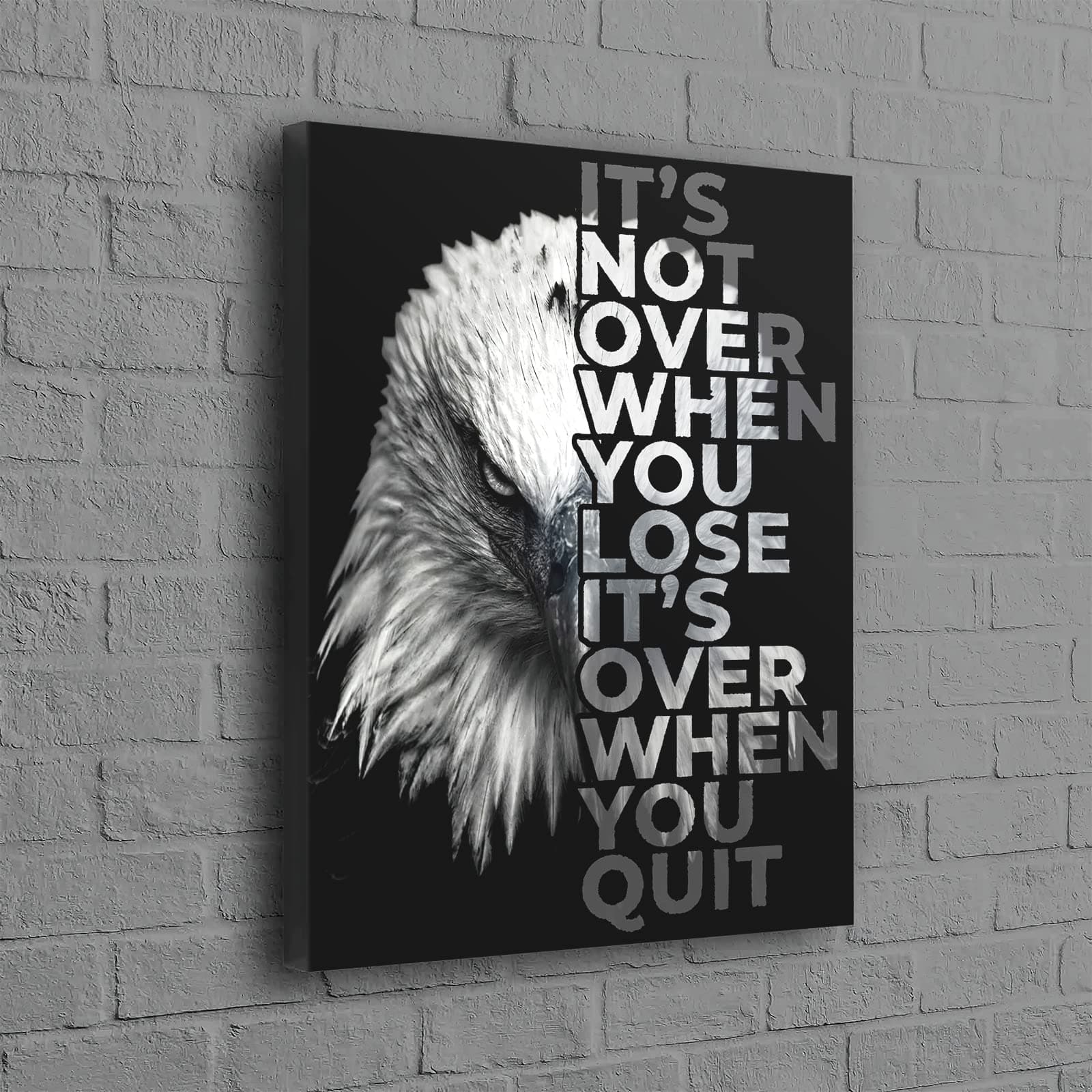 Inspirational Canvas Wall Art Bald Eagle Pictures Wall Decor Black and White Bald Eagle Painting Motivational Wall Art for Bedroom Bathroom Living Room Artwork Framed 12"x16"