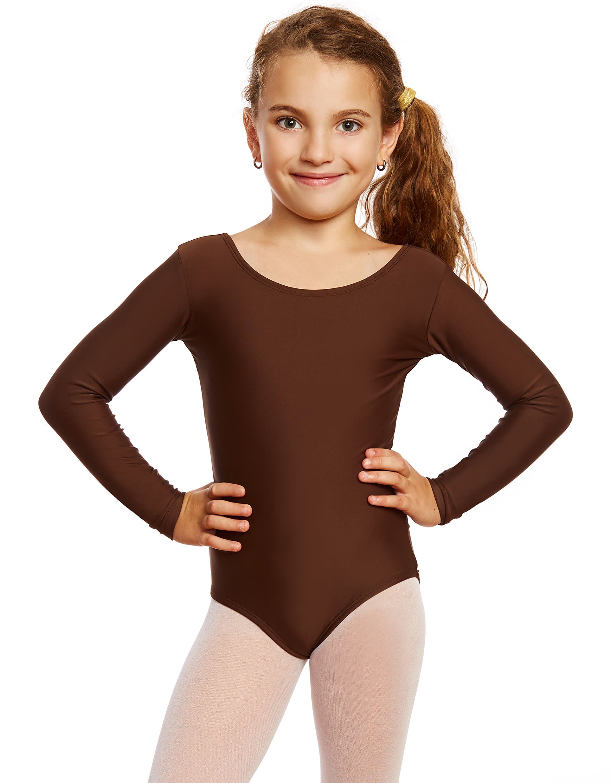 Leveret Girls Leotard Basic Long Sleeve Ballet Dance Leotard (2T-14 Years) Variety of Colors