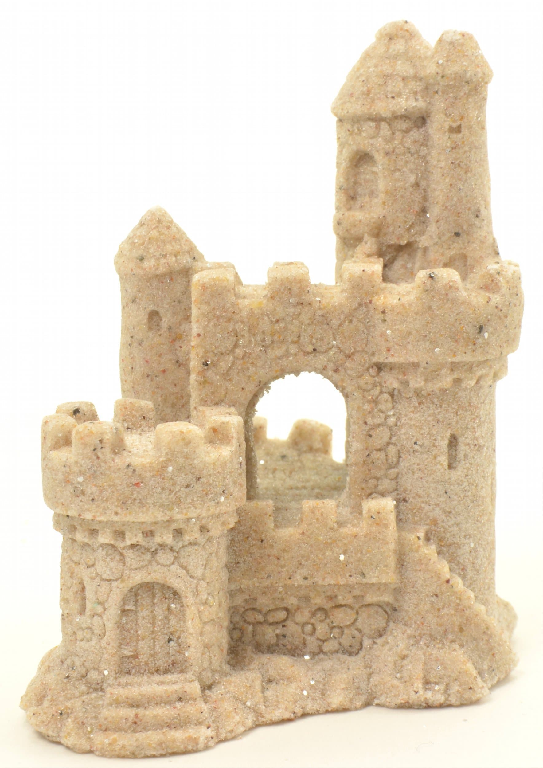 Mr. Sandman Sand-Deco Sand Castle Figurine 006 2.75" Tall Beach Home Decor (Natural)
