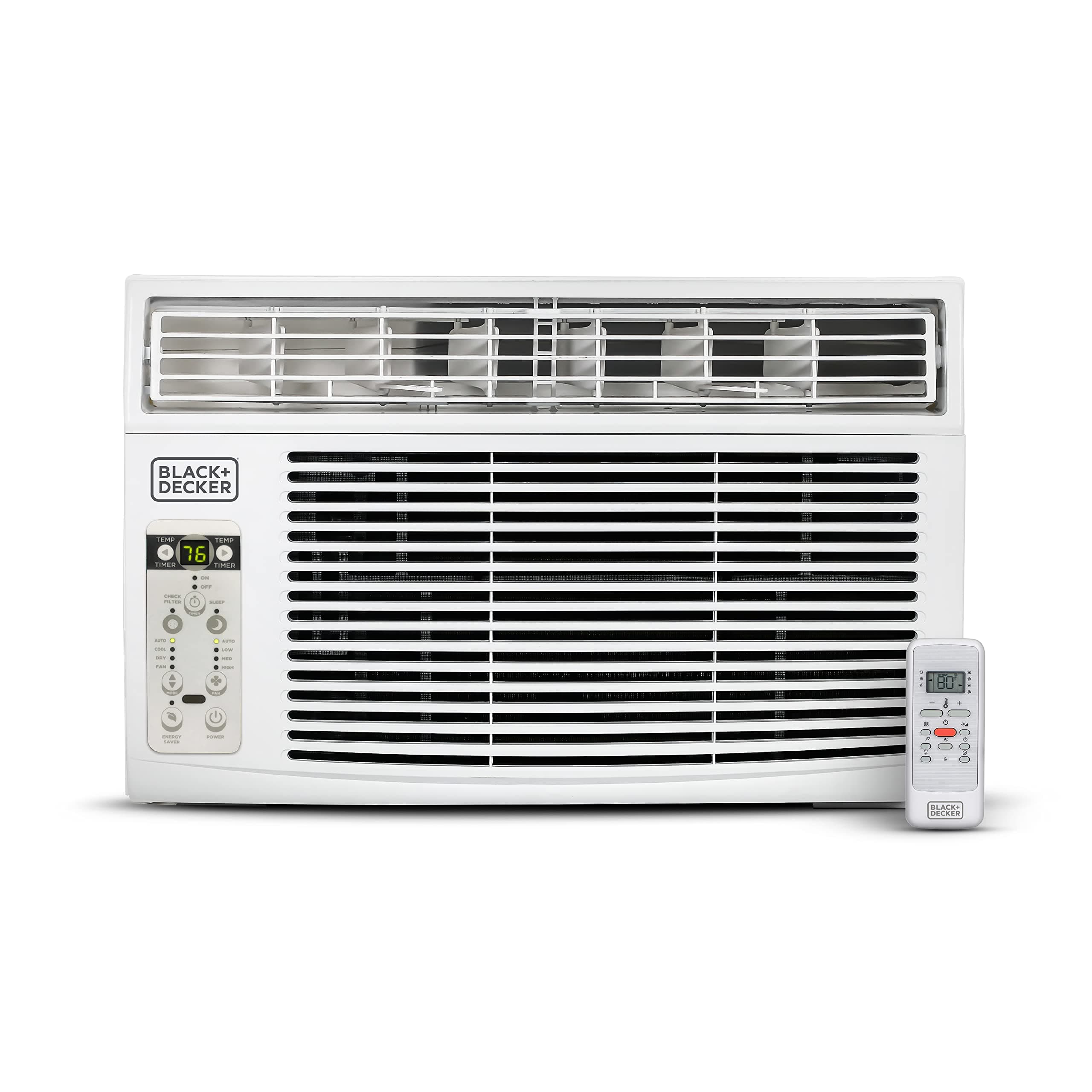 Window Air Conditioner 6000 BTU, AC Window Unit Cools Up to 250 Square Feet, Window AC Unit with Remote Control, 3 Cooling Speeds and Fan Only Function, BD06WT6, White